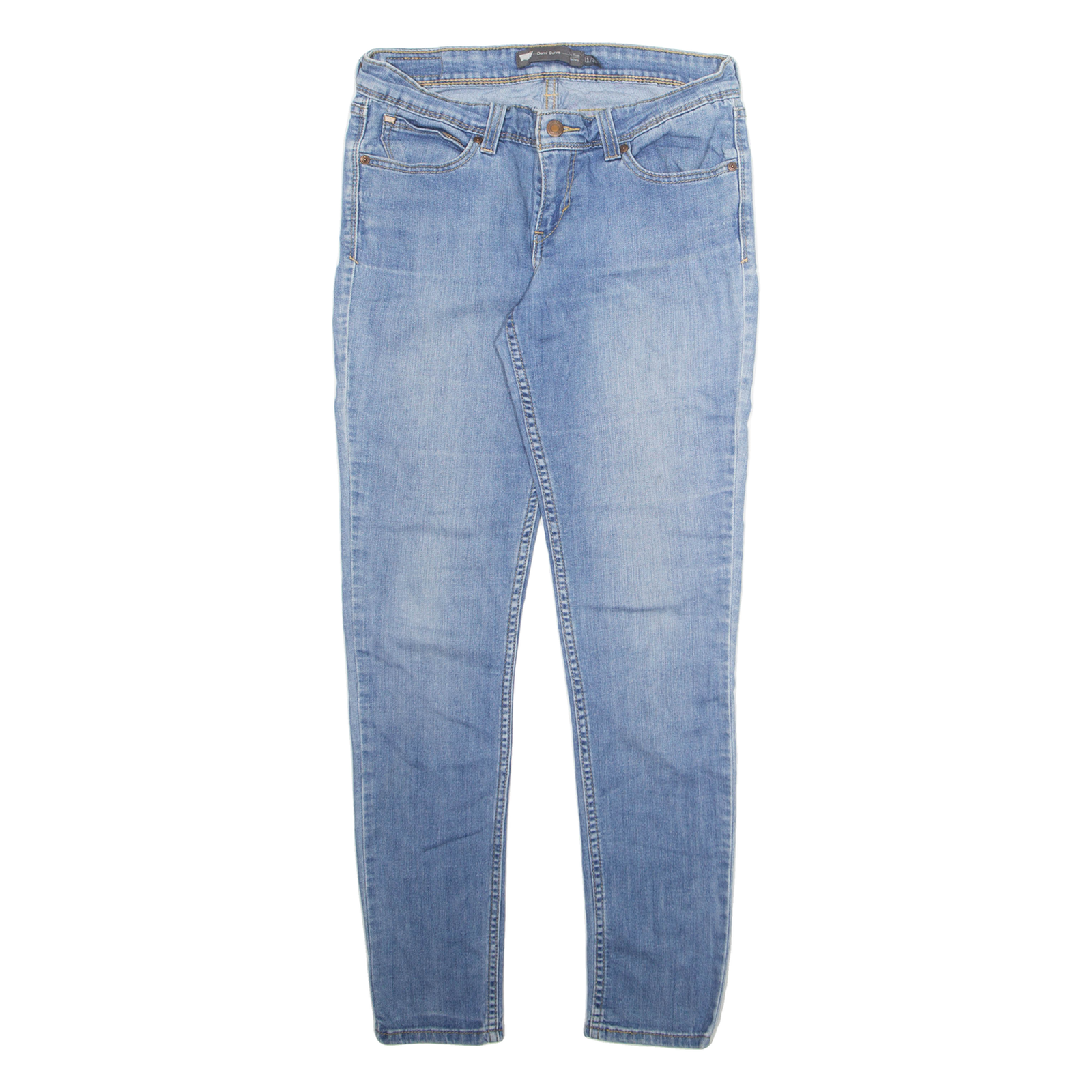 LEVI'S Womens Jeans Blue Regular Skinny Stone Wash W30 L32 Refurbished - N/A refurbished available on Cerqular