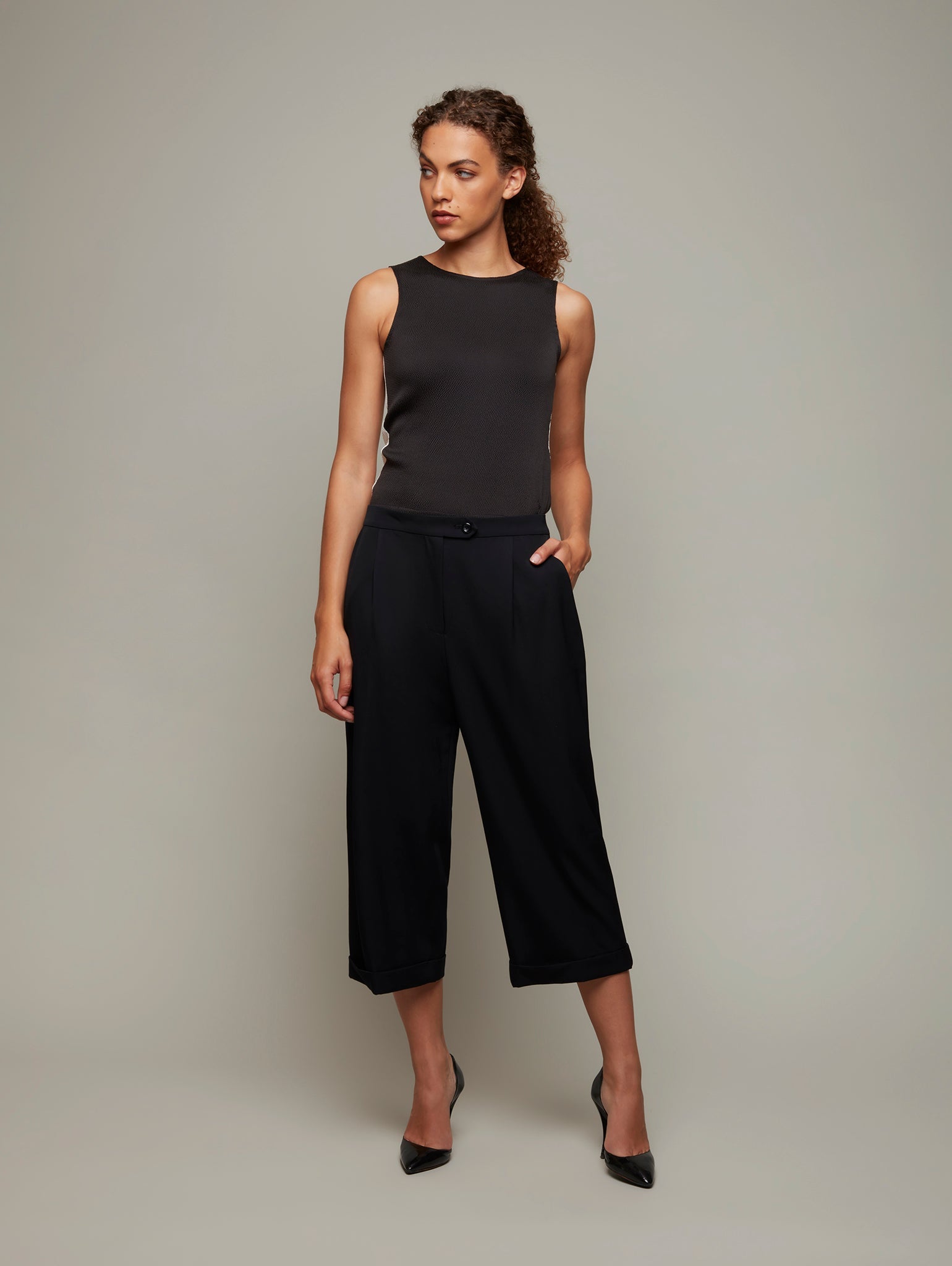 METOPE | Tailored Turn-up Culotte | Size: XL | Colour: Black Refurbished - N/A refurbished available on Cerqular