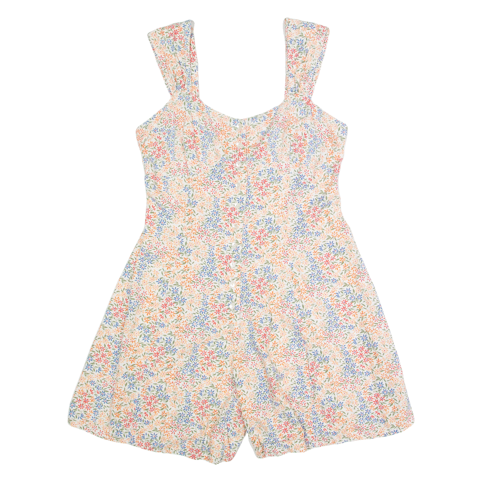 H&M Womens Playsuit Cream Floral Wide-Leg M Refurbished - N/A refurbished available on Cerqular