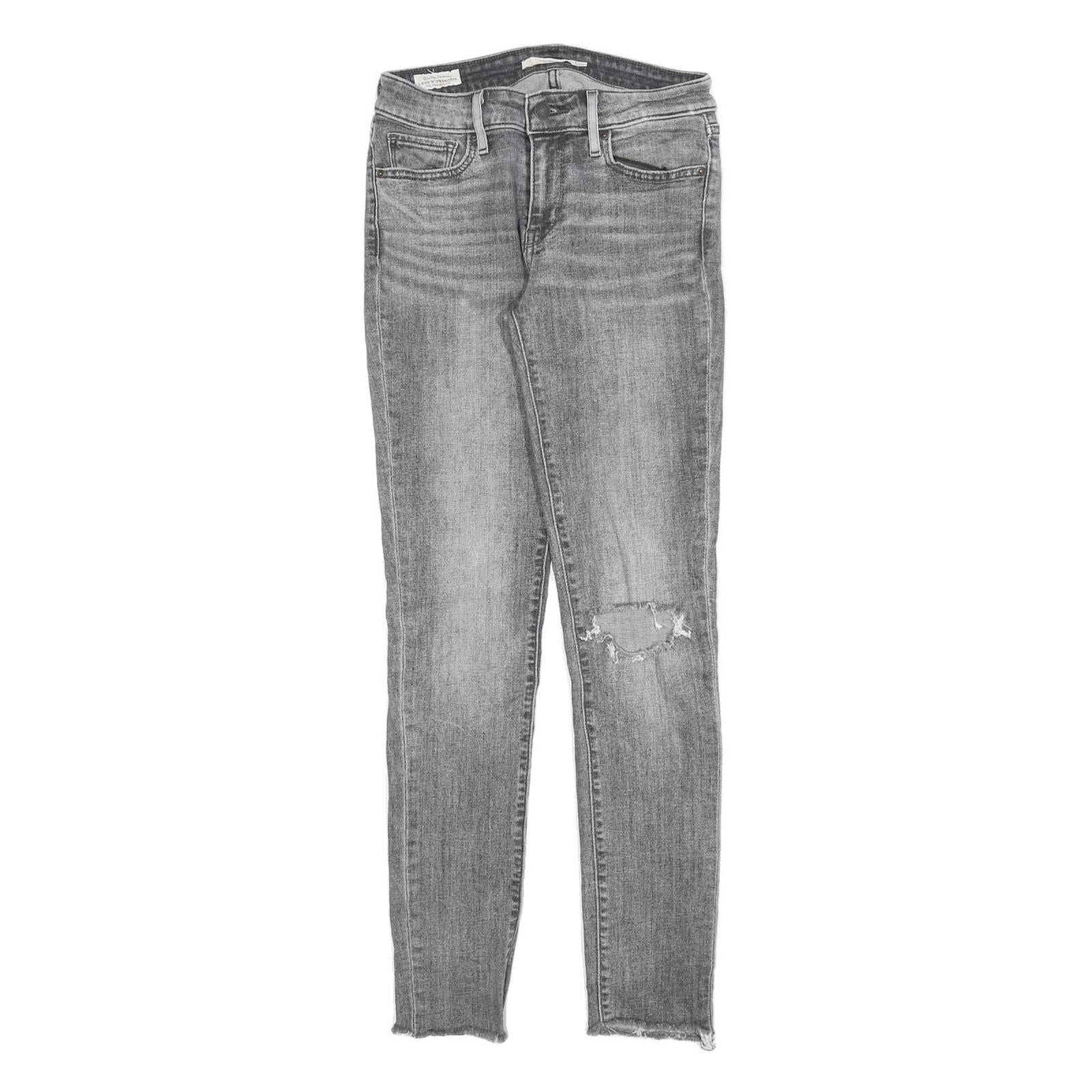 LEVI'S 711 BIG E Womens Slim Skinny Denim Light W26 L28 Distressed Zip Jeans Refurbished - N/A refurbished available on Cerqular