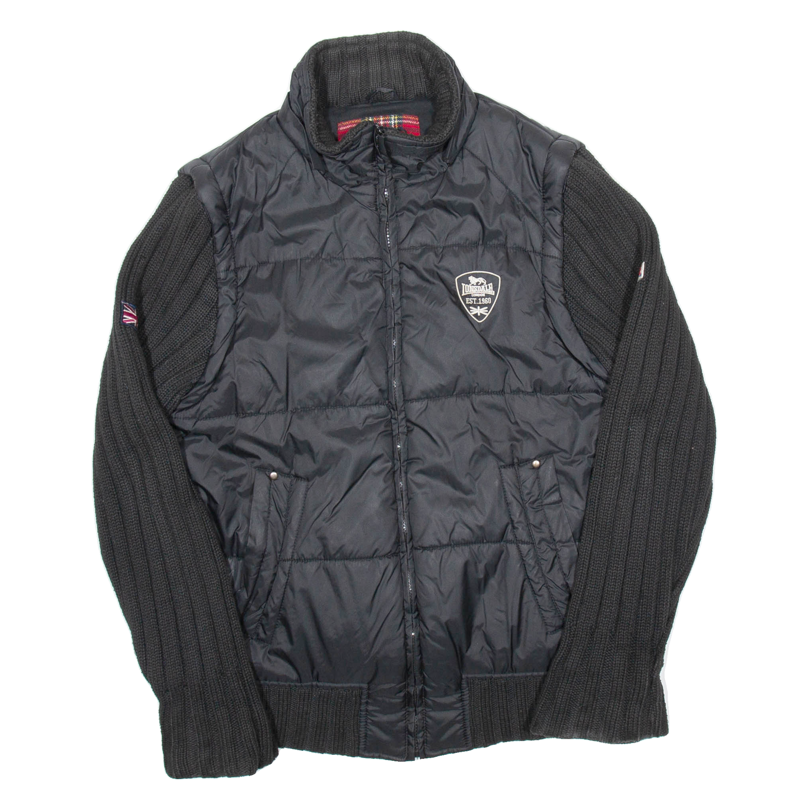 LONSDALE Mens Puffer Jacket Black Nylon M Refurbished - N/A refurbished available on Cerqular