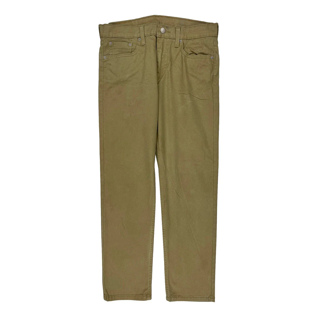 Levis Trousers - 32W 30L Khaki Cotton Refurbished - Thrifted (note: this is a term often used to describe second- refurbished available on Cerqular