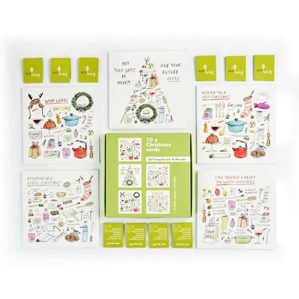 10 Recycled Christmas Cards - 10 Trees Planted (FSC ) | Style: Zero Waste Swaps Refurbished - ecoLiving refurbished available on Cerqular