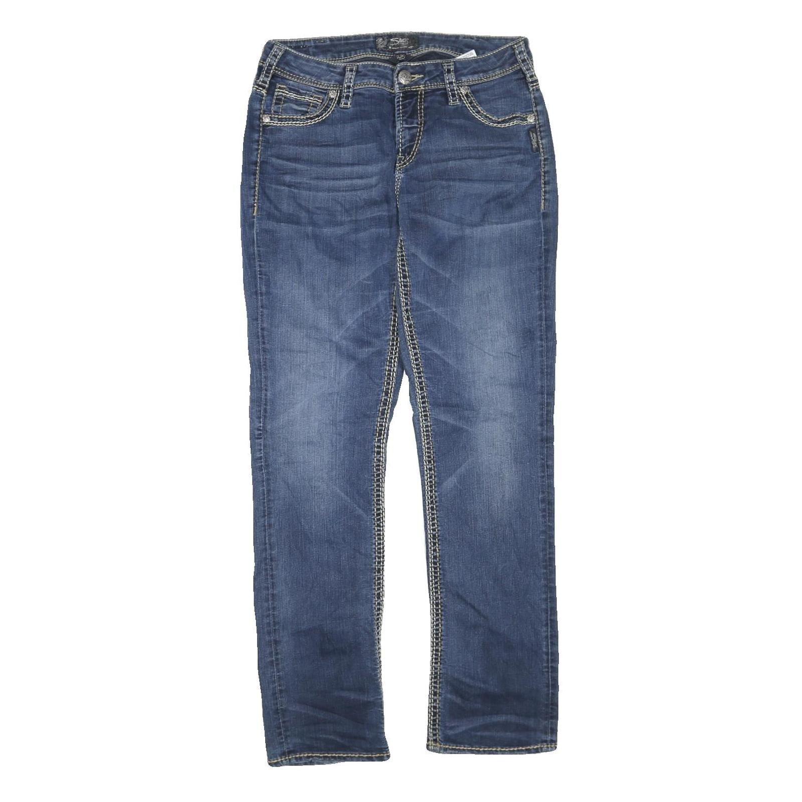 Buy SILVER Womens Jeans Blue Regular Straight Denim Medium W32 L32 Stylish Stitching Refurbished - $23.39 SILVER Womens Jeans Blue Regular Straight Denim Medium W32 L32 Stylish Stitching Refurbished - N/A refurbished available on Cerqular
