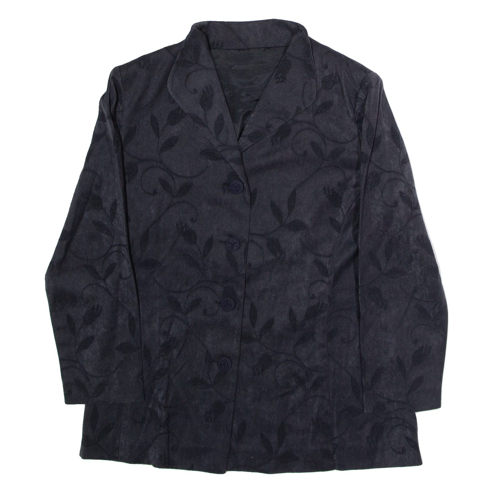 Womens Blazer Jacket Black 90s Floral XS Refurbished - N/A refurbished available on Cerqular