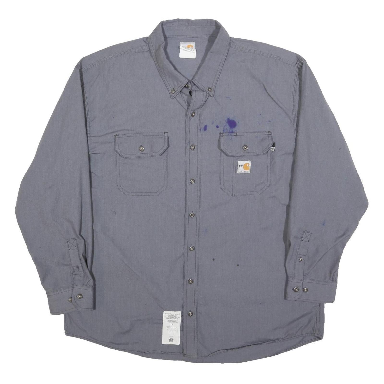 Buy CARHARTT Mens Grey Work Shirt 2XL Cotton Blend Long Sleeve Button Closure Refurbished - $41.59 CARHARTT Mens Grey Work Shirt 2XL Cotton Blend Long Sleeve Button Closure Refurbished - N/A refurbished available on Cerqular