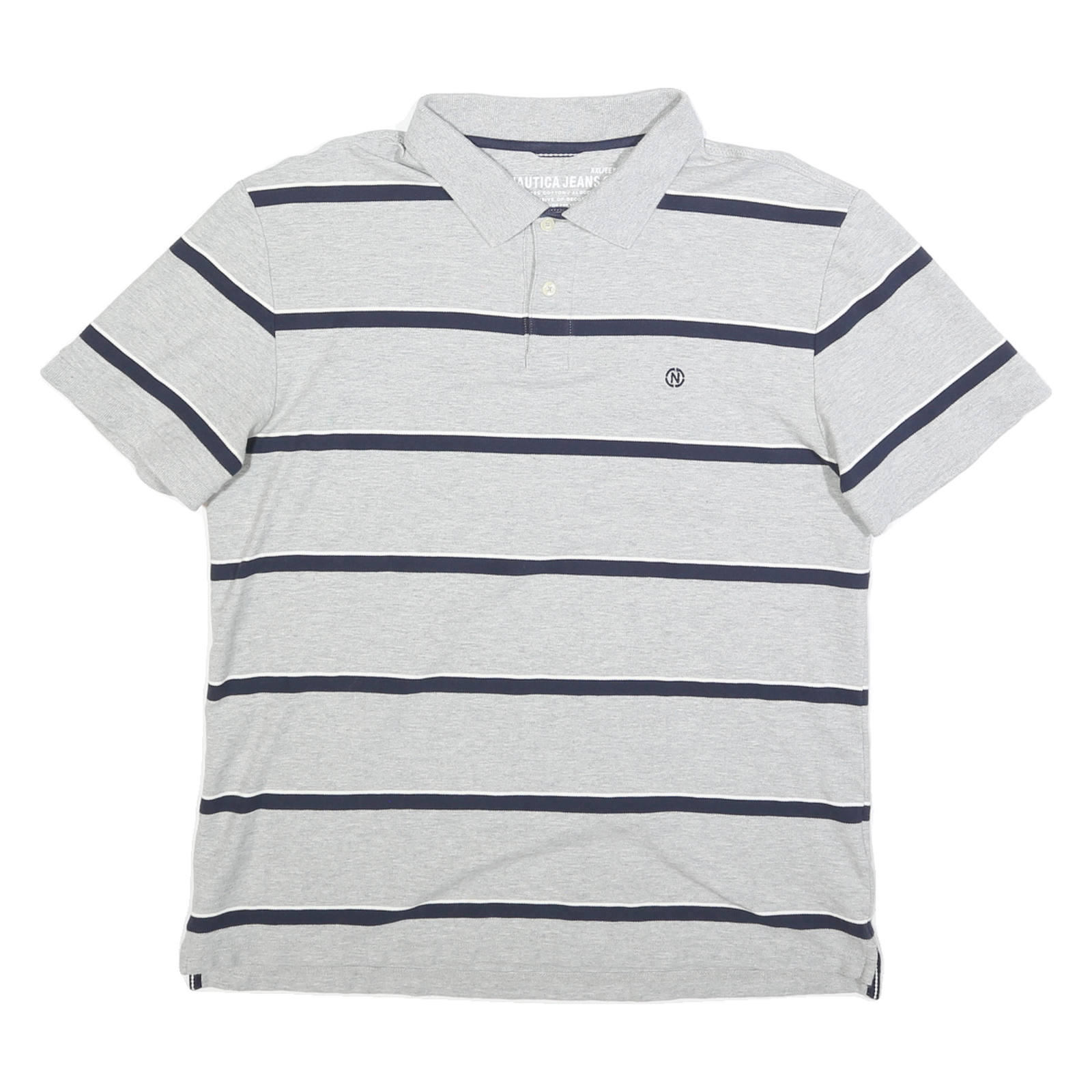 Buy NAUTICA Mens Grey & Navy Striped Short Sleeve Polo Shirt 2XL Classic Cotton Refurbished - $27.29 NAUTICA Mens Grey & Navy Striped Short Sleeve Polo Shirt 2XL Classic Cotton Refurbished - N/A refurbished available on Cerqular