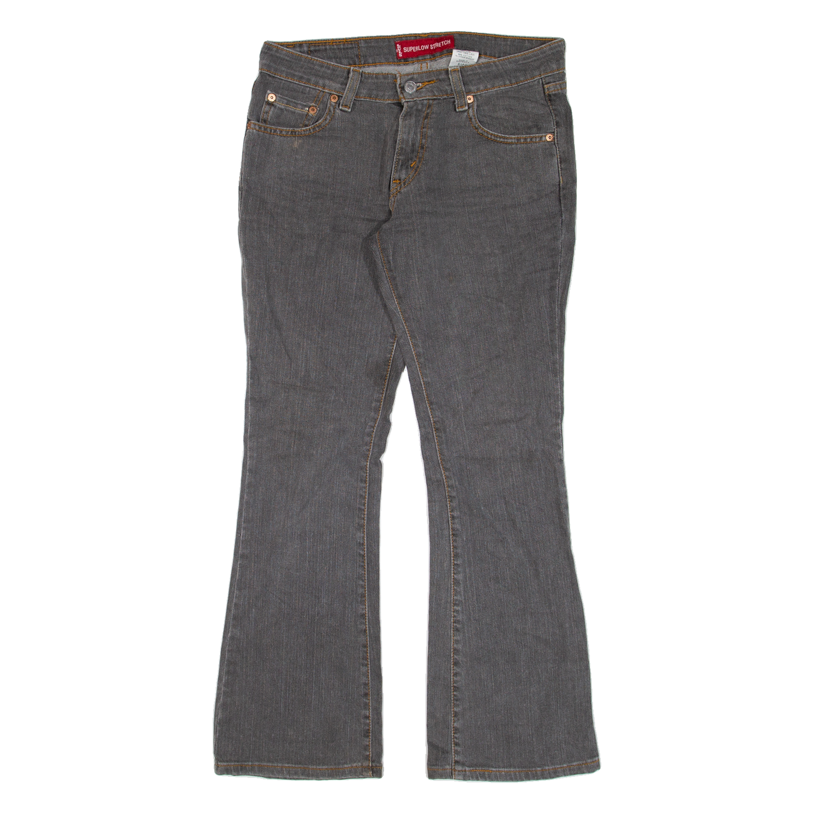 LEVI'S 518 Superlow Womens Jeans Grey Regular Bootcut W30 L27 Refurbished - N/A refurbished available on Cerqular