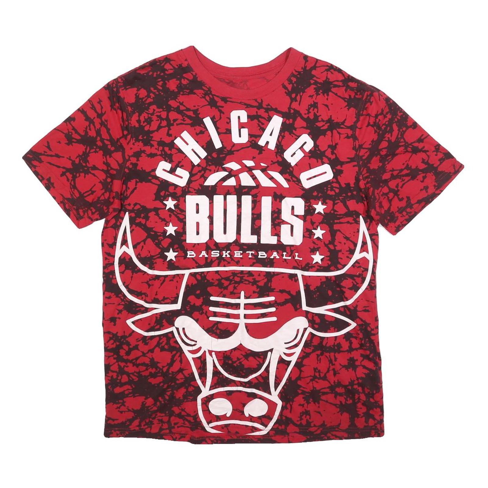 NBA Mens Red Black Chicago Bulls Graphic T-Shirt L Short Sleeve Crew Neck Refurbished - N/A refurbished available on Cerqular