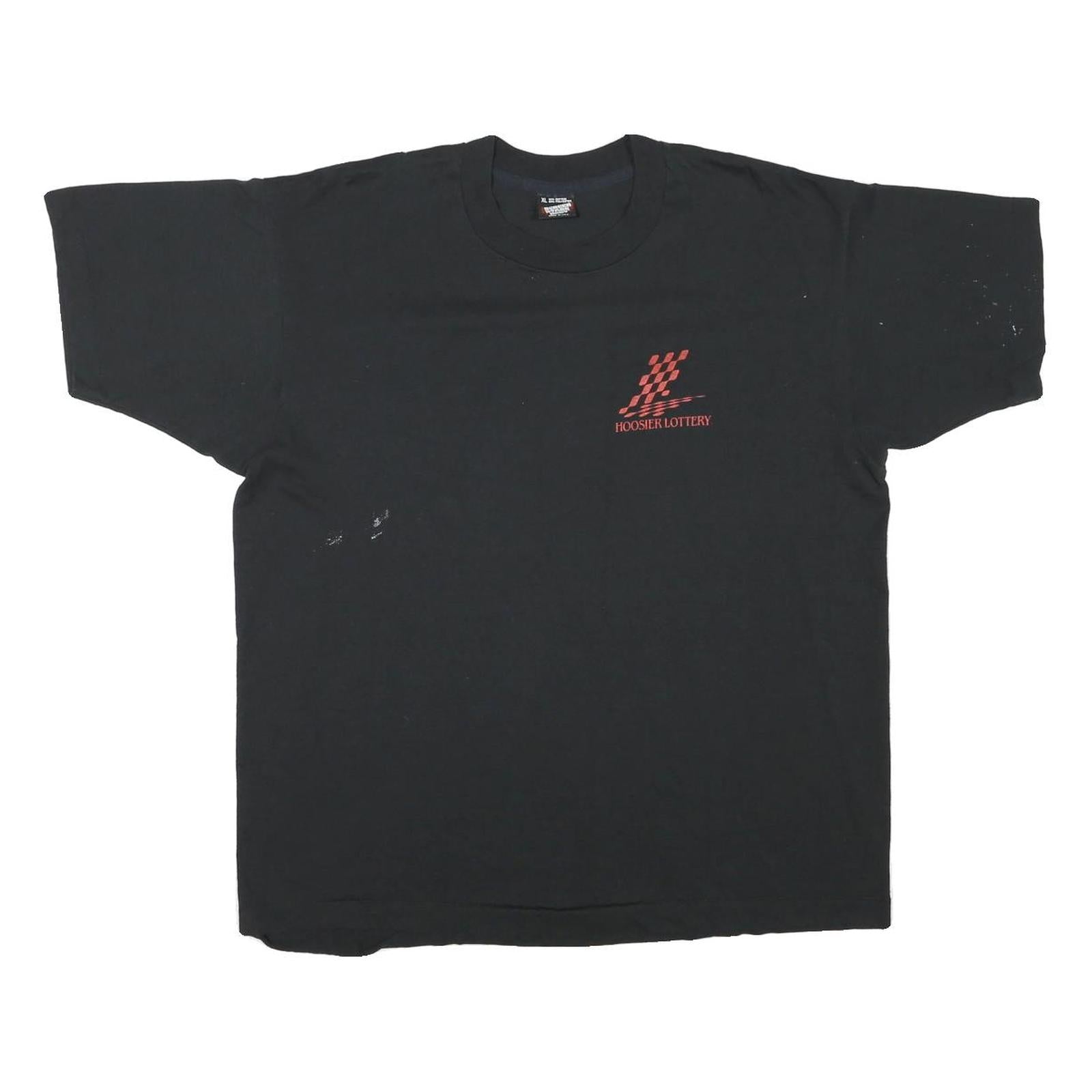 THE BEST Mens Black Hoosier Lottery Graphic T-Shirt XL Short Sleeve Crew Neck Refurbished - N/A refurbished available on Cerqular