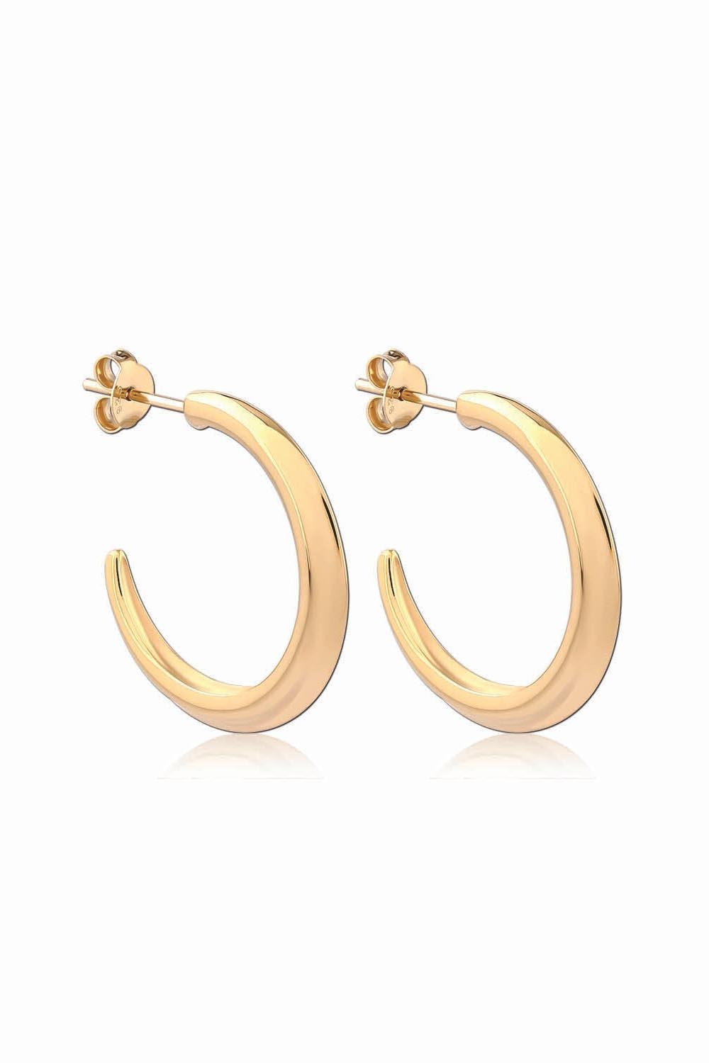 Crescent Hoops Gold Medium | Size: 1 inch Refurbished - N/A (There is no well-known brand by the name "A refurbished available on Cerqular