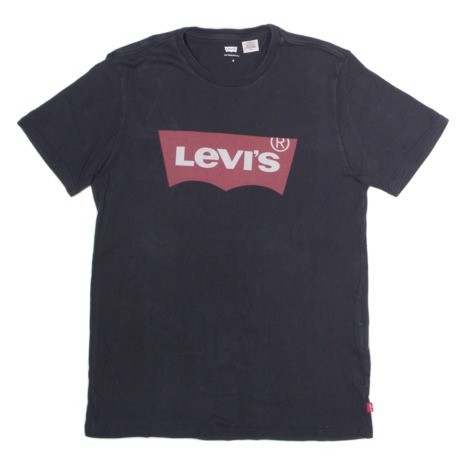 LEVI'S Mens T-Shirt Black S Refurbished - N/A refurbished available on Cerqular