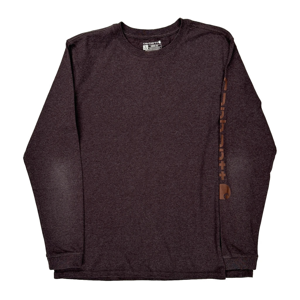 Carhartt Long Sleeve T-Shirt - Large Brown Cotton Refurbished - Thrifted (note: this is a term often used to describe second- refurbished available on Cerqular