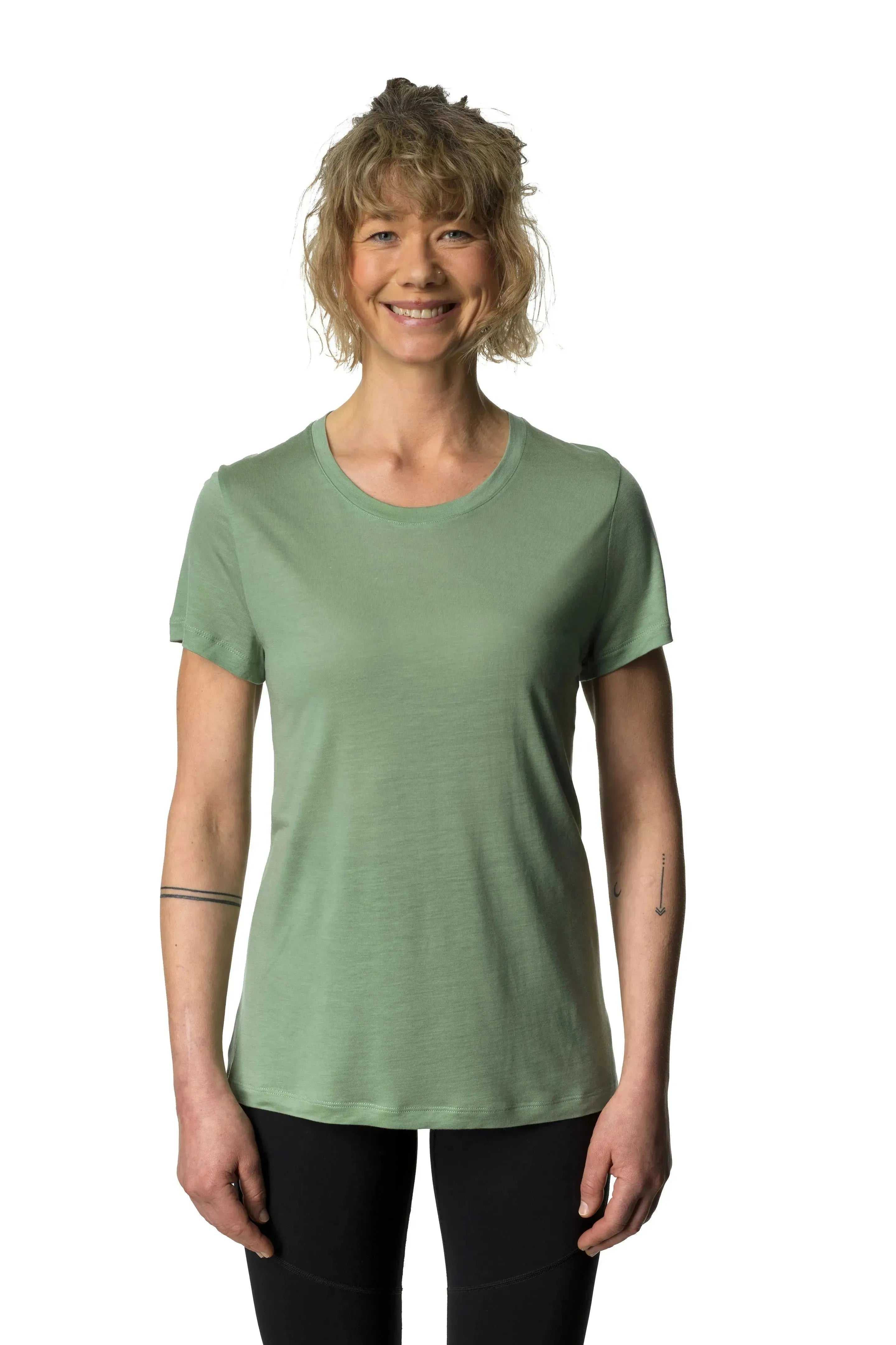 W's Tree Tee | Color: Ginkgo Green | Size: M Refurbished - Houdini Sportswear refurbished available on Cerqular