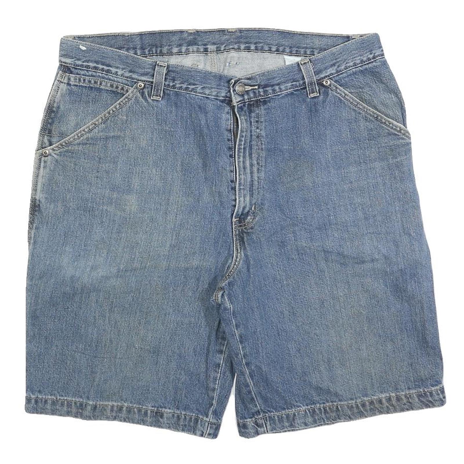 MEMBERS MARK Mens Denim Blue Casual Shorts L W36 Cotton Blend Pocketed Refurbished - N/A refurbished available on Cerqular