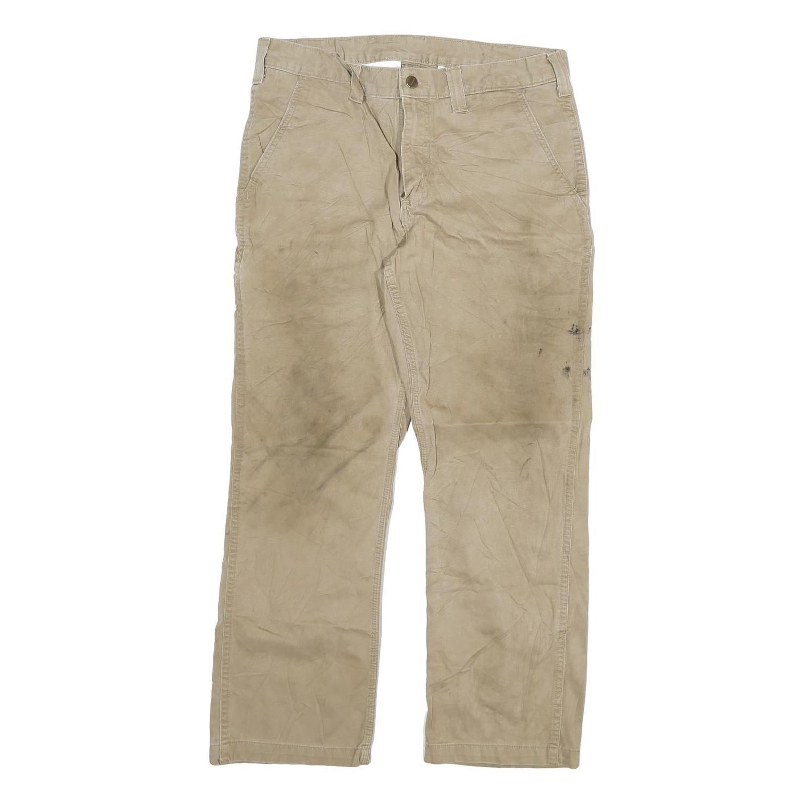 Buy CARHARTT Mens Beige Relaxed Straight Cotton Blend Trousers W33 L30 Workwear Refurbished - $40.29 CARHARTT Mens Beige Relaxed Straight Cotton Blend Trousers W33 L30 Workwear Refurbished - N/A refurbished available on Cerqular