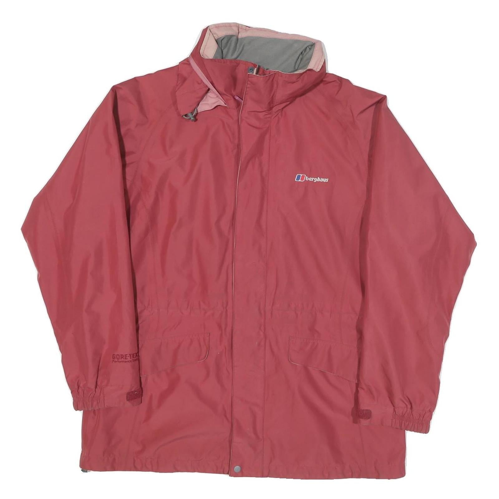 BERGHAUS Womens Red Outdoor Jacket UK 16 Polyester Blend Zip Waterproof Refurbished - N/A refurbished available on Cerqular