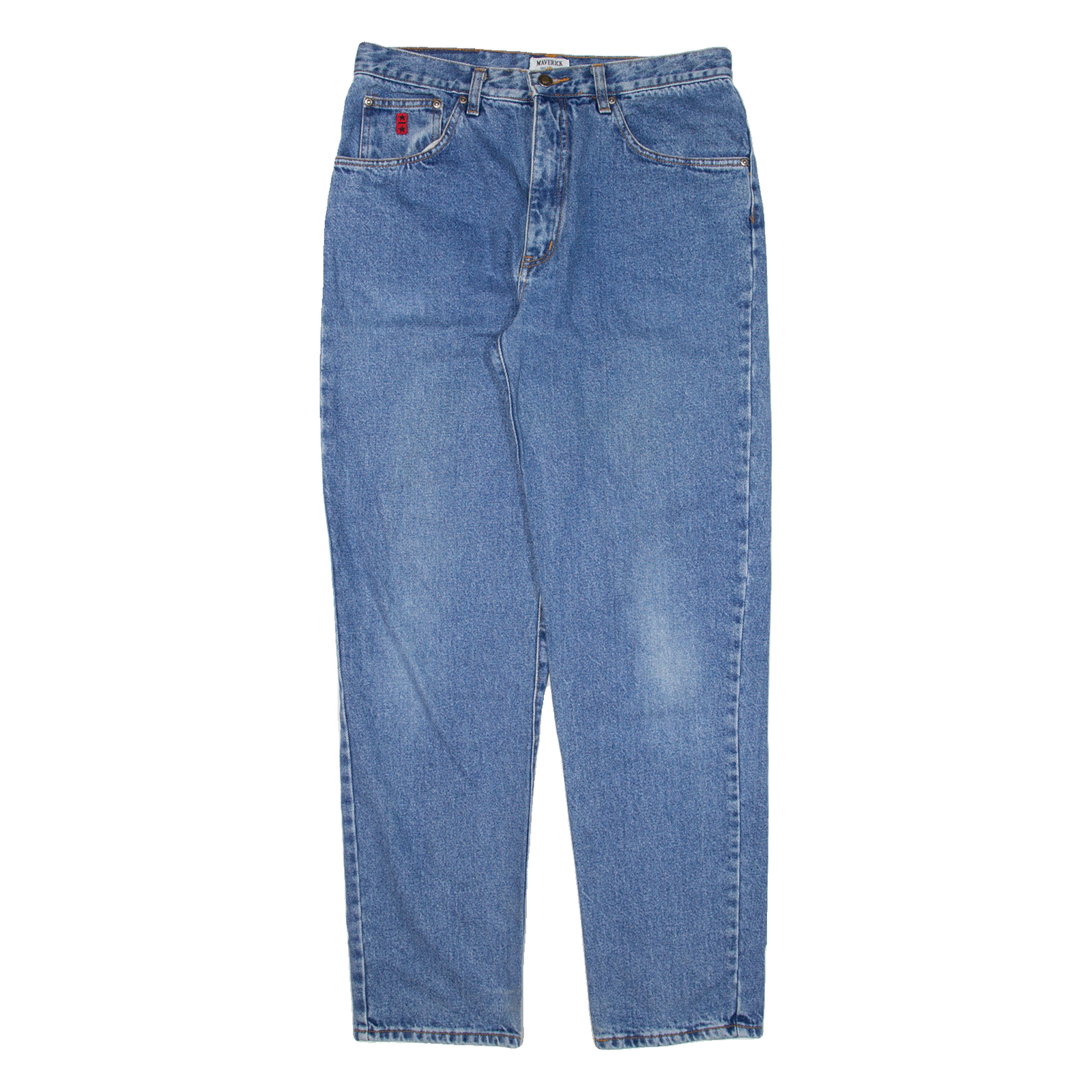MAVERICK Mens Jeans Blue Regular Tapered W32 L31 Refurbished - N/A refurbished available on Cerqular
