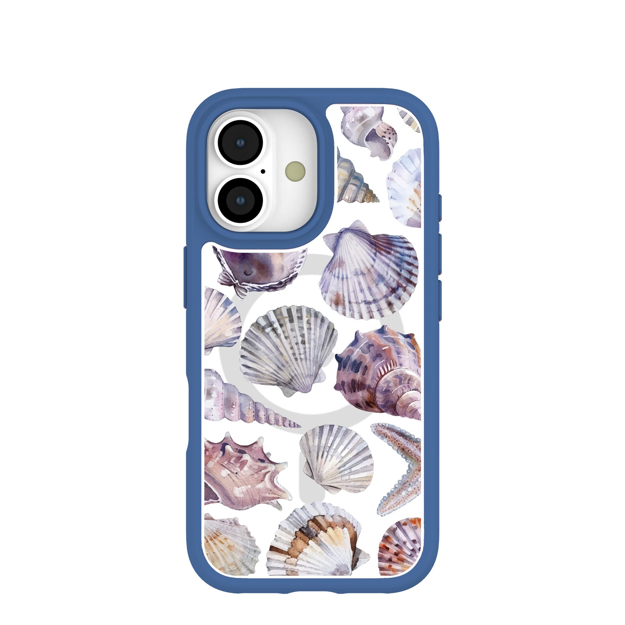 Clear Oceana Whorl iPhone 17 Case With True Blue Ridge (MagSafe included) Refurbished - Pela Case refurbished available on Cerqular