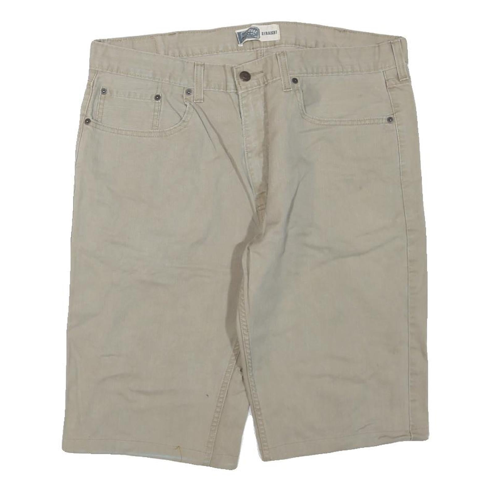 LEVI'S Mens Beige Casual Shorts XL W38 Cotton Blend Straight Fit Refurbished - N/A refurbished available on Cerqular