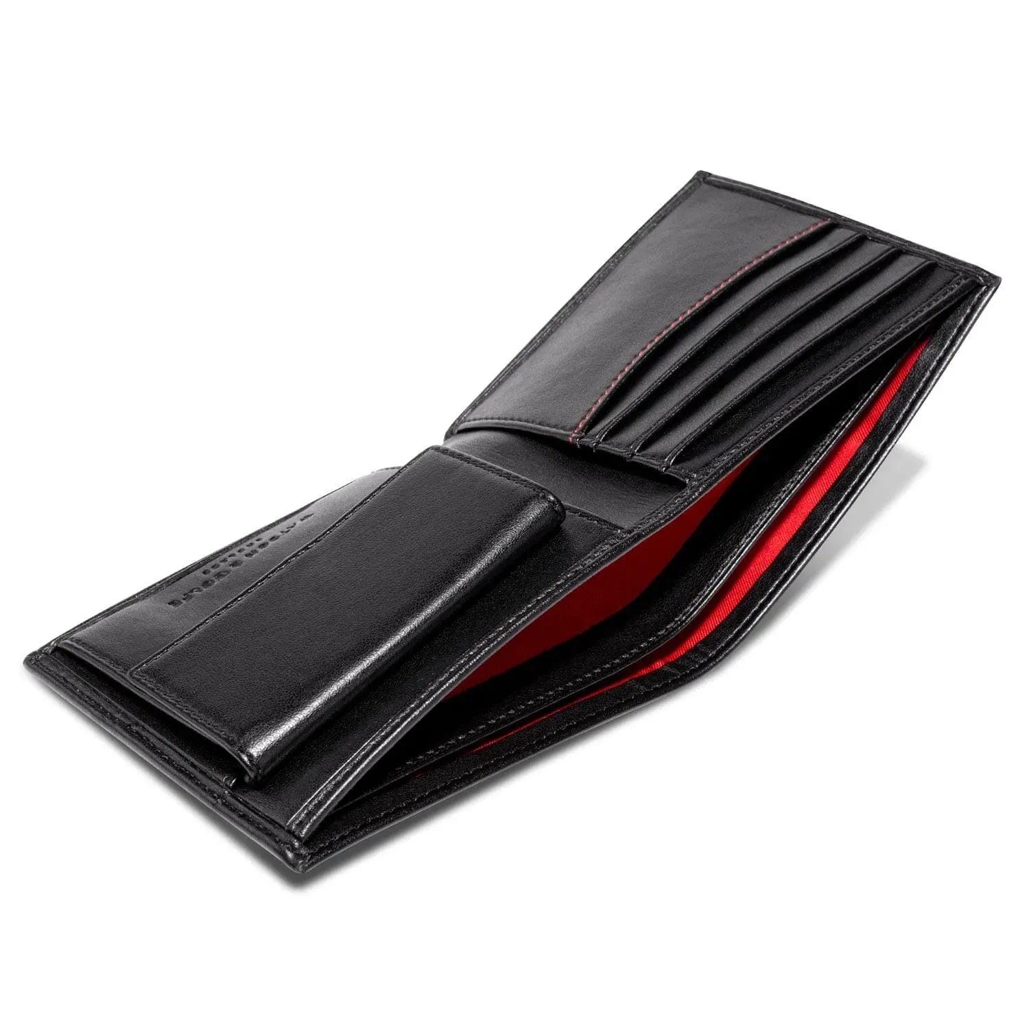 Coin Wallet in Black with Red Refurbished - Watson & Wolfe refurbished available on Cerqular