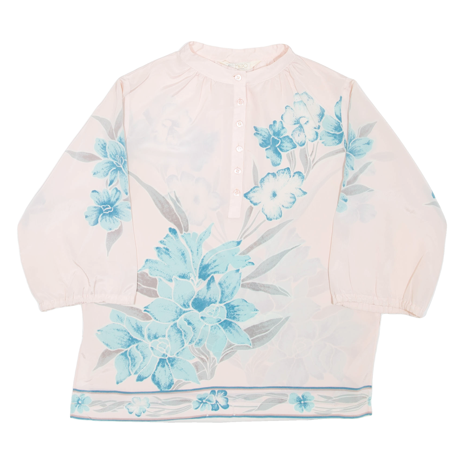 Womens Printed Blouse Pink 3/4 Sleeve Floral L Refurbished - N/A refurbished available on Cerqular