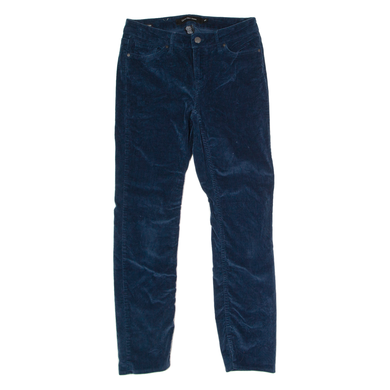CALVIN KLEIN JEANS Womens Corduroy Trousers Blue Slim Skinny W32 L28 Refurbished - N/A refurbished available on Cerqular