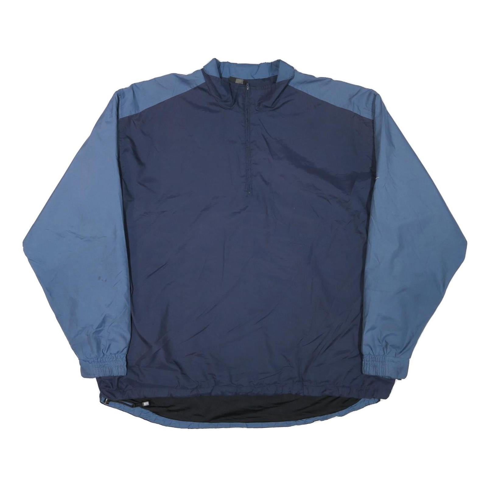 NIKE Mens Blue & Navy Sports Zip Jacket XL Polyester Blend Plain Lightweight Refurbished - N/A refurbished available on Cerqular