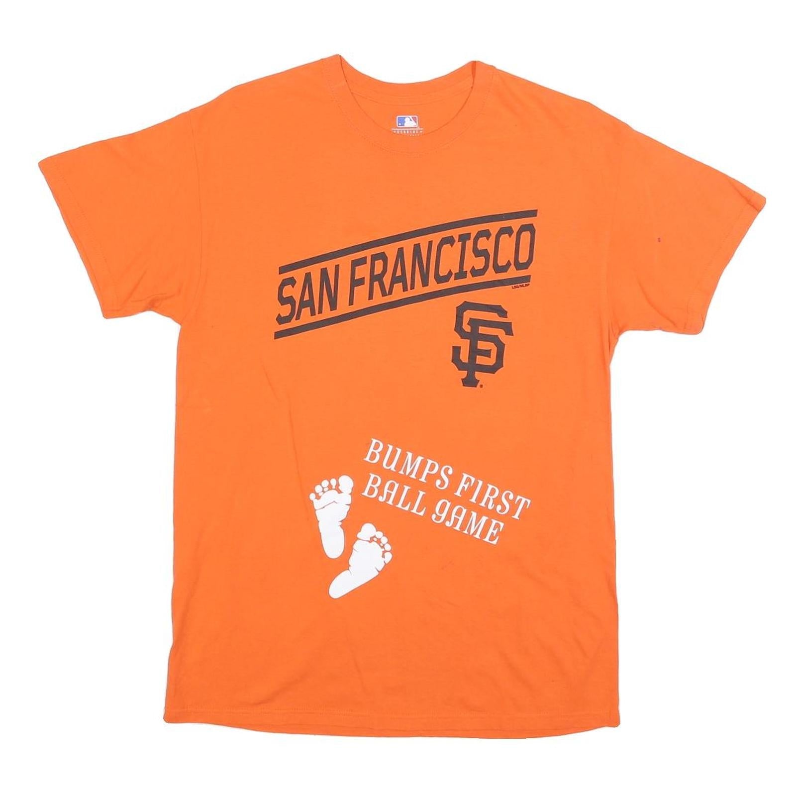 MLB Mens Orange San Francisco Graphic T-Shirt M Short Sleeve Crew Neck Refurbished - N/A refurbished available on Cerqular