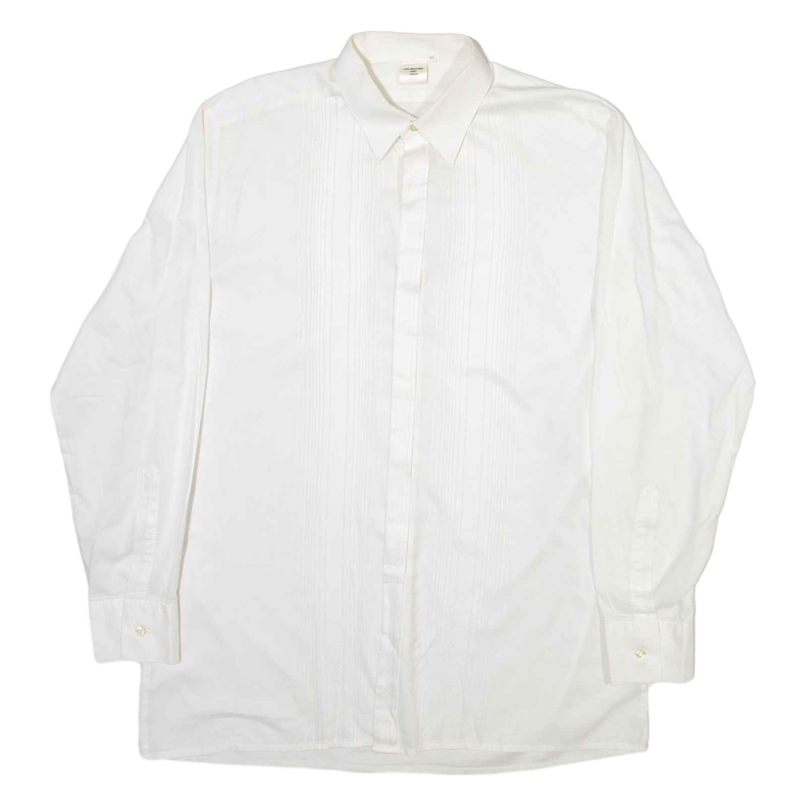 Mens Plain Shirt White Long Sleeve M Refurbished - N/A refurbished available on Cerqular
