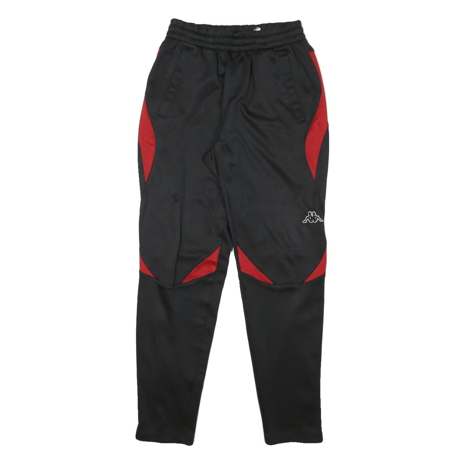 KAPPA Mens Joggers Black & Red Slim Tapered S W22 L28 Athletic Sportswear Refurbished - N/A refurbished available on Cerqular