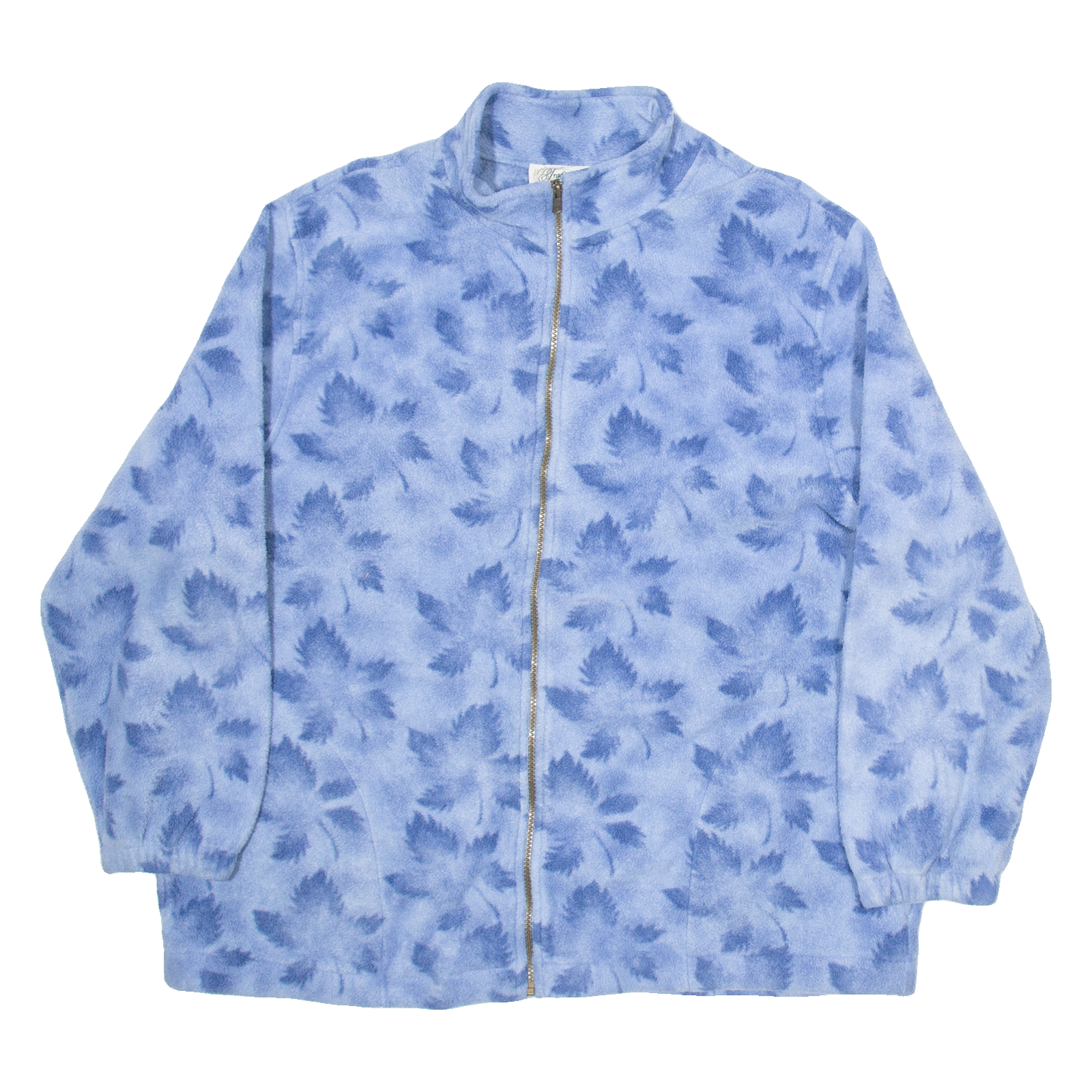 TRADITION Womens Patterned Fleece Blue Floral Tight Knit L Refurbished - N/A refurbished available on Cerqular