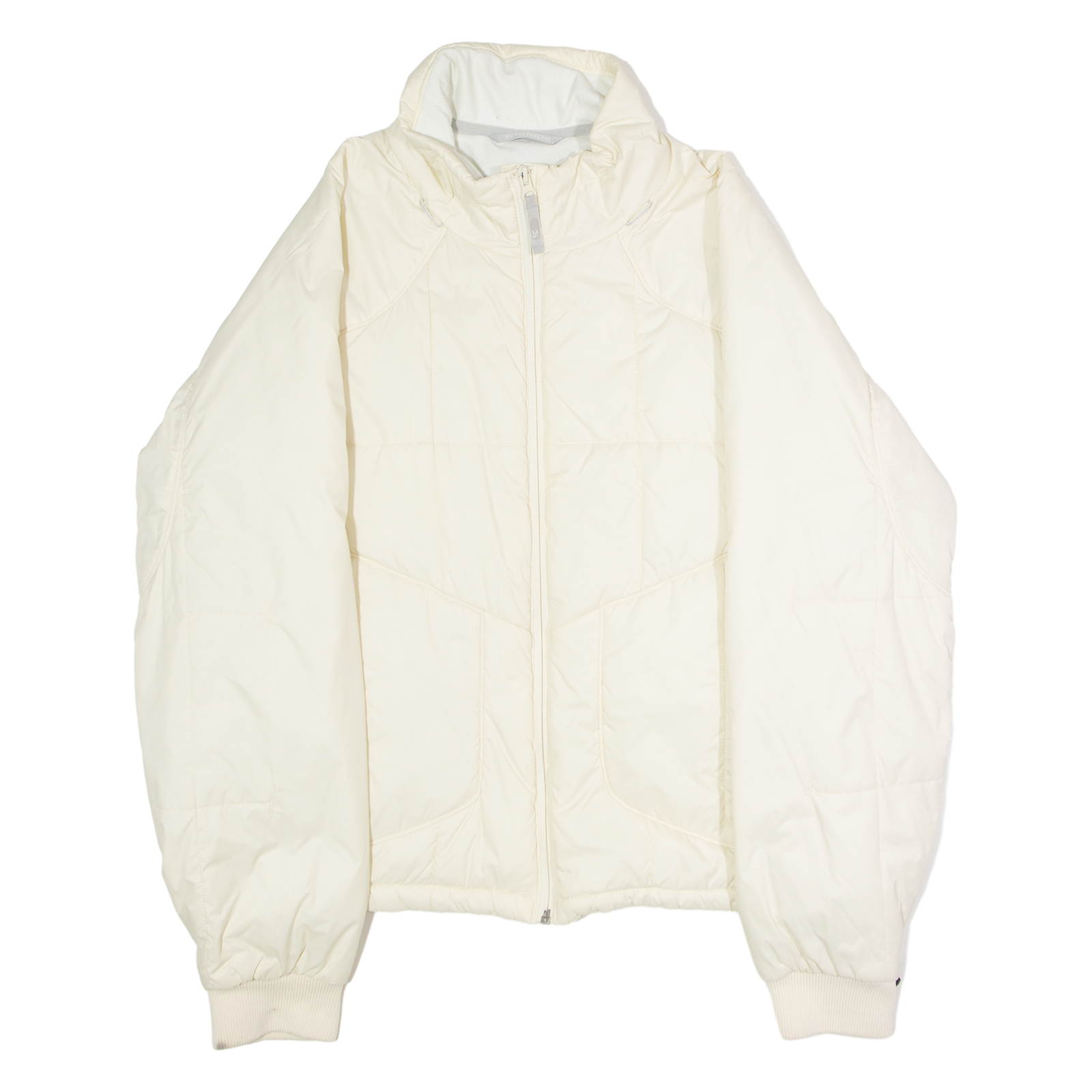 COLUMBIA Womens Quilted Jacket Cream Nylon XL Refurbished - N/A refurbished available on Cerqular