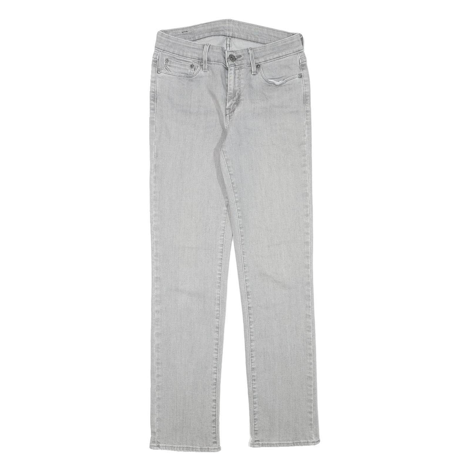 LEVI'S Womens Slim Grey Denim Slim Jeans Cotton Blend W25 L27 Stylish Zip Refurbished - N/A refurbished available on Cerqular