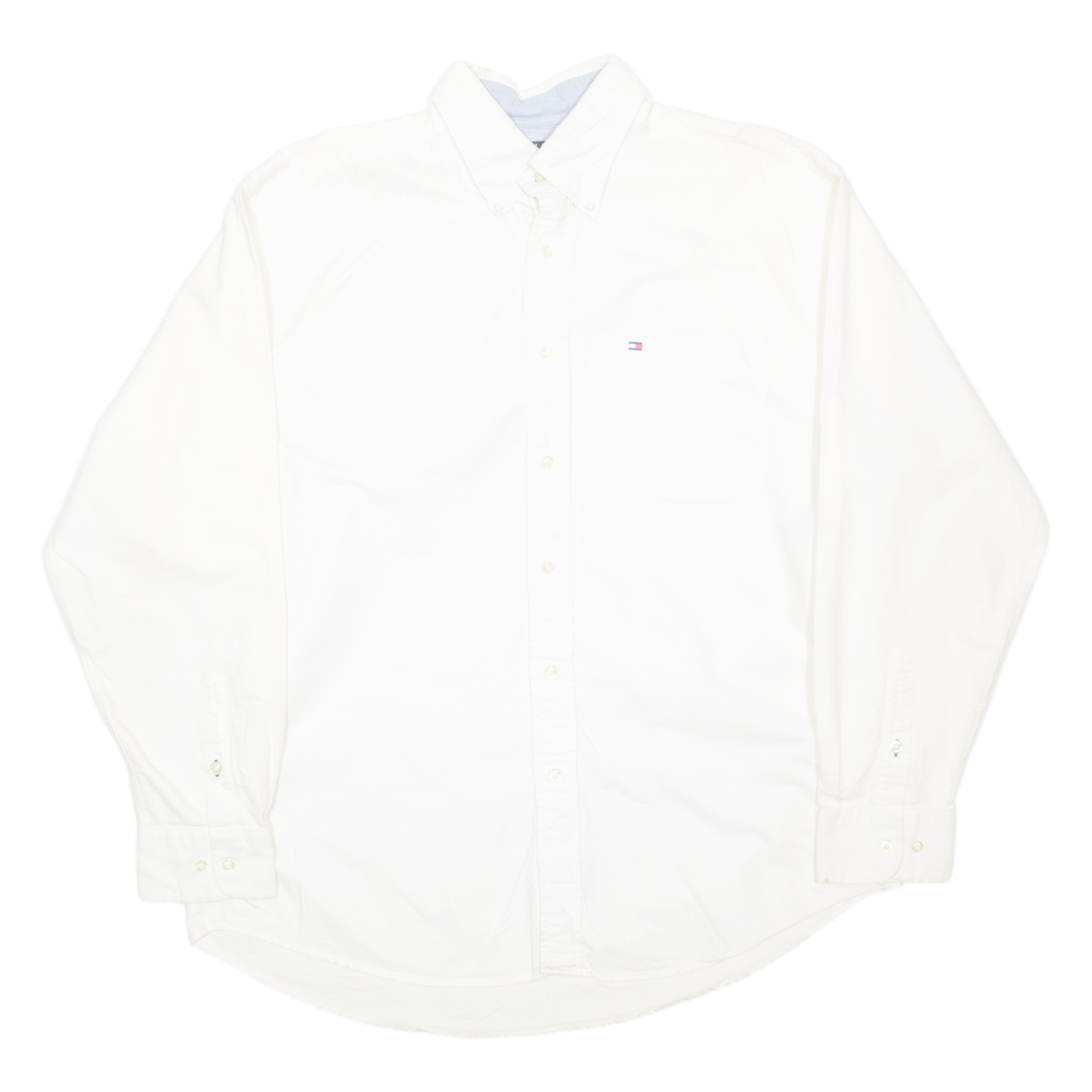 TOMMY HILFIGER Mens Plain Shirt White Long Sleeve L Refurbished - N/A refurbished available on Cerqular