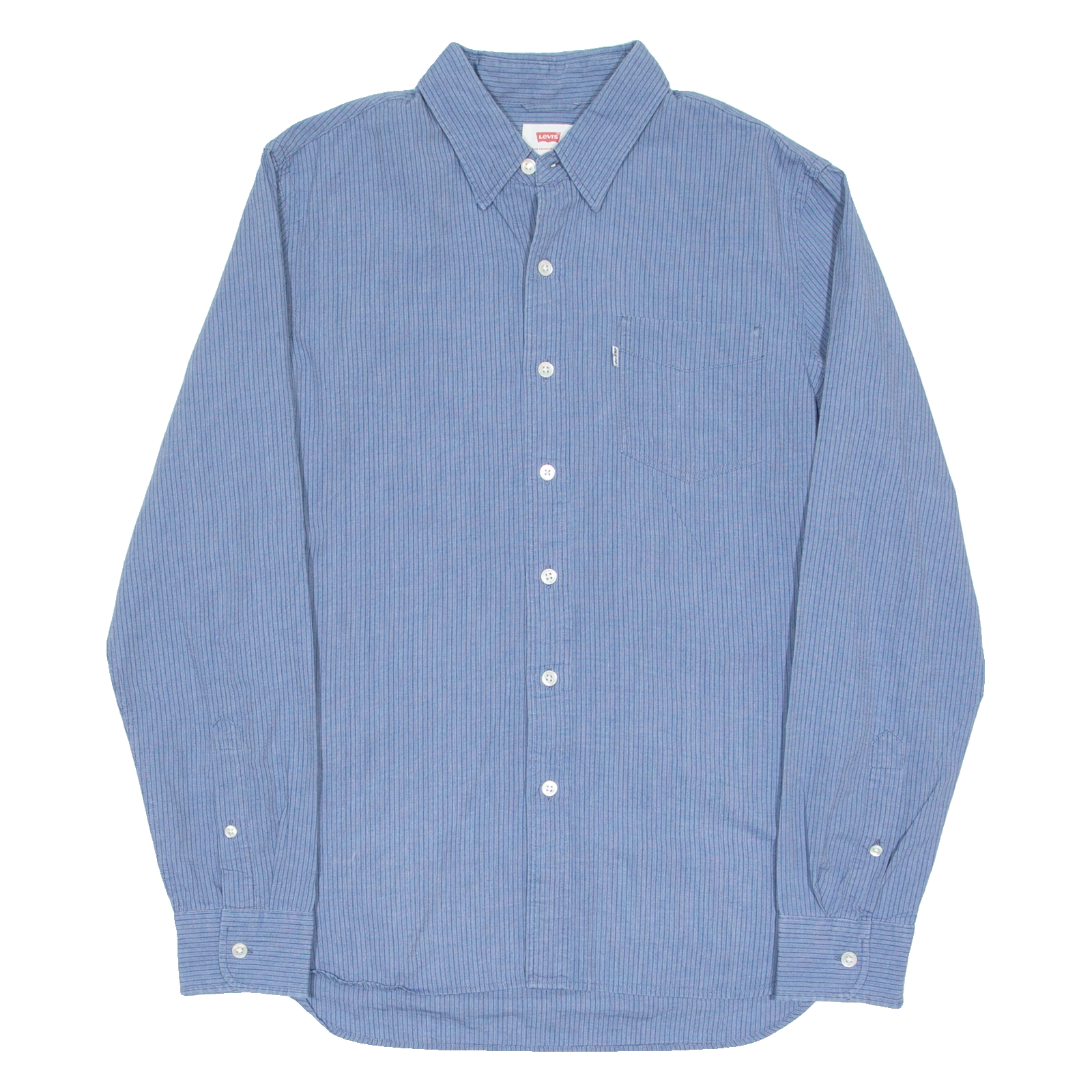 LEVI'S Mens Shirt Blue Striped Long Sleeve S Refurbished - N/A refurbished available on Cerqular