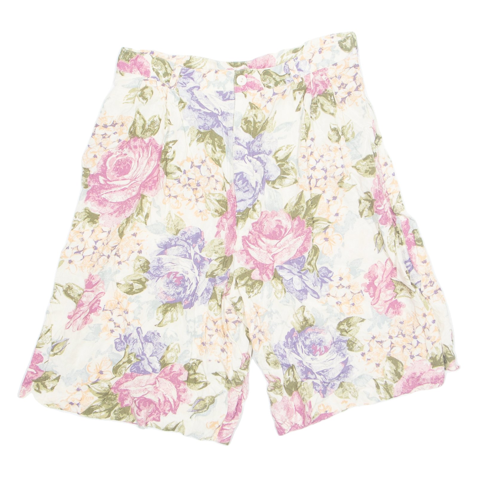 TOFFS Womens Chino Shorts Cream 90s Floral M W29 Refurbished - N/A refurbished available on Cerqular
