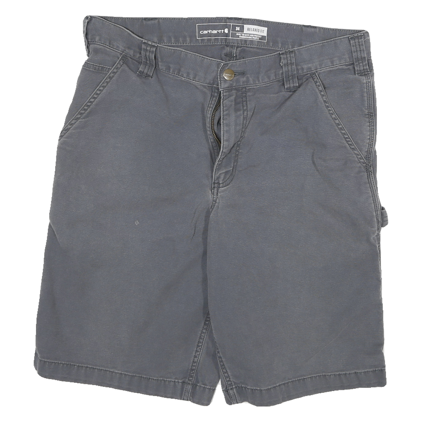 CARHARTT Mens Grey Workwear Relaxed Fit Cotton Blend Shorts XL W32 Utility Refurbished - N/A refurbished available on Cerqular