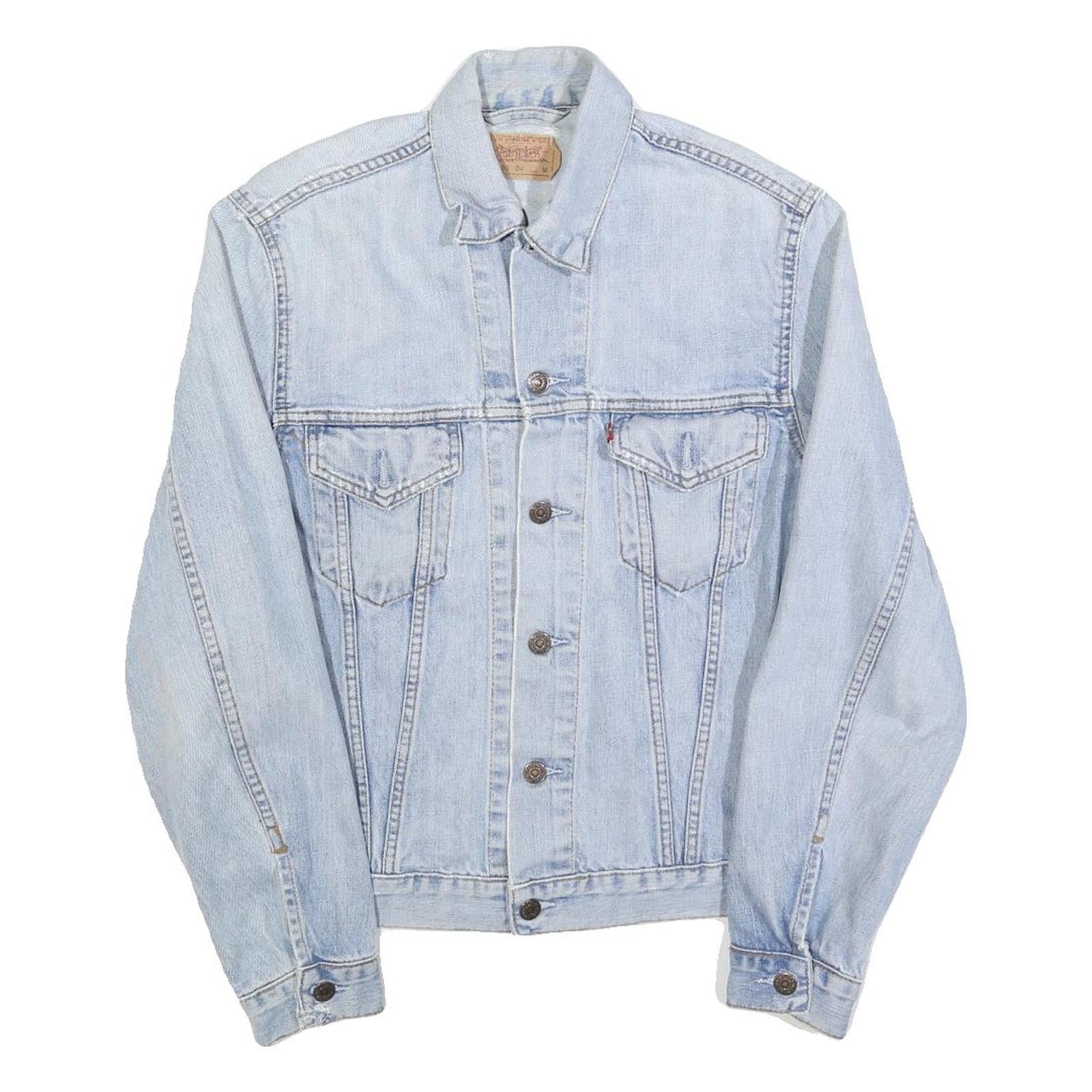 LEVI'S Womens Blue Denim Jacket M Cotton Button Closure Classic Fit Casual Refurbished - N/A refurbished available on Cerqular