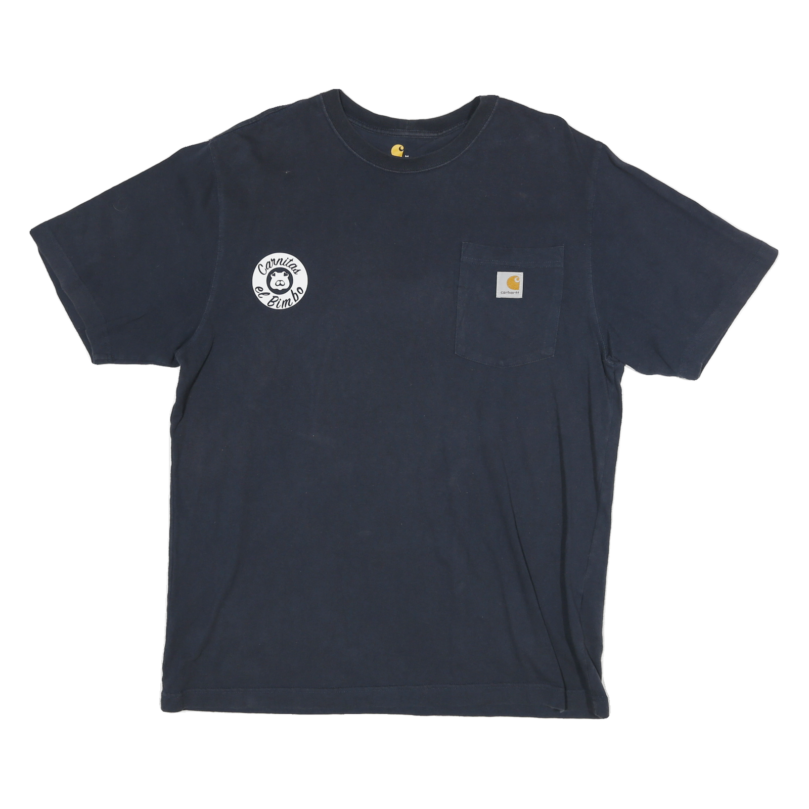 CARHARTT Mens Navy Blue Graphic T-Shirt M Short Sleeve Crew Neck Pocket Refurbished - N/A refurbished available on Cerqular