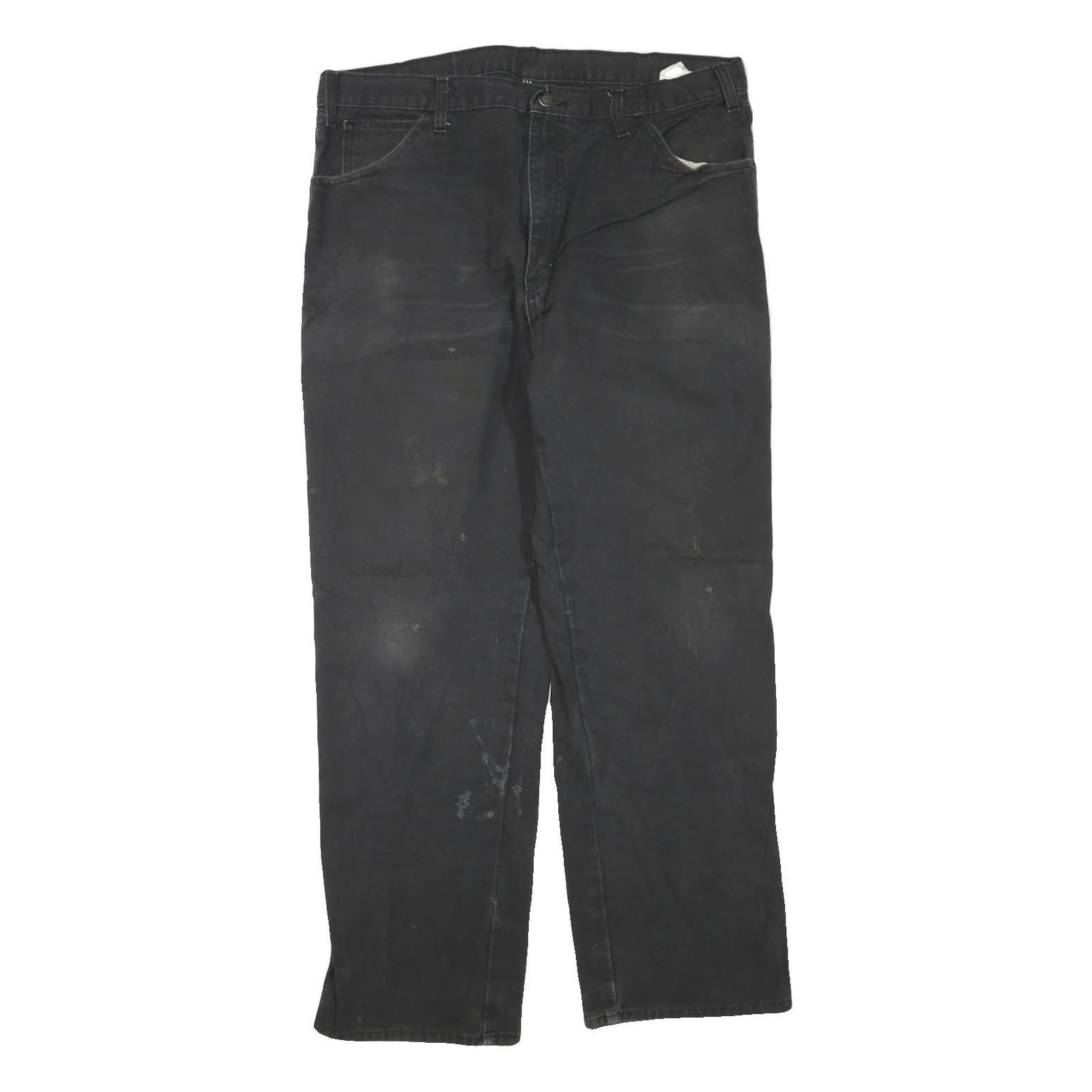 DICKIES Mens Jeans Black Regular Straight Denim W38 L34 Workwear Zip Closure Refurbished - N/A refurbished available on Cerqular