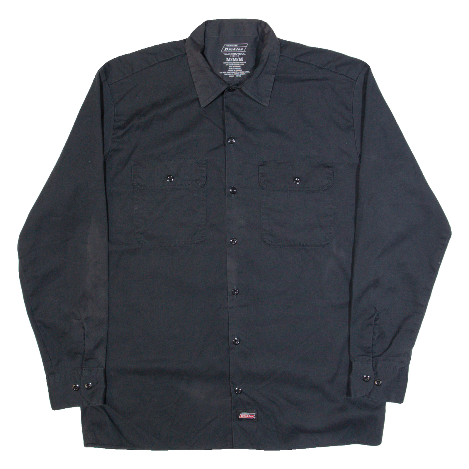 DICKIES Mens Worker Shirt Black Long Sleeve M Refurbished - N/A refurbished available on Cerqular