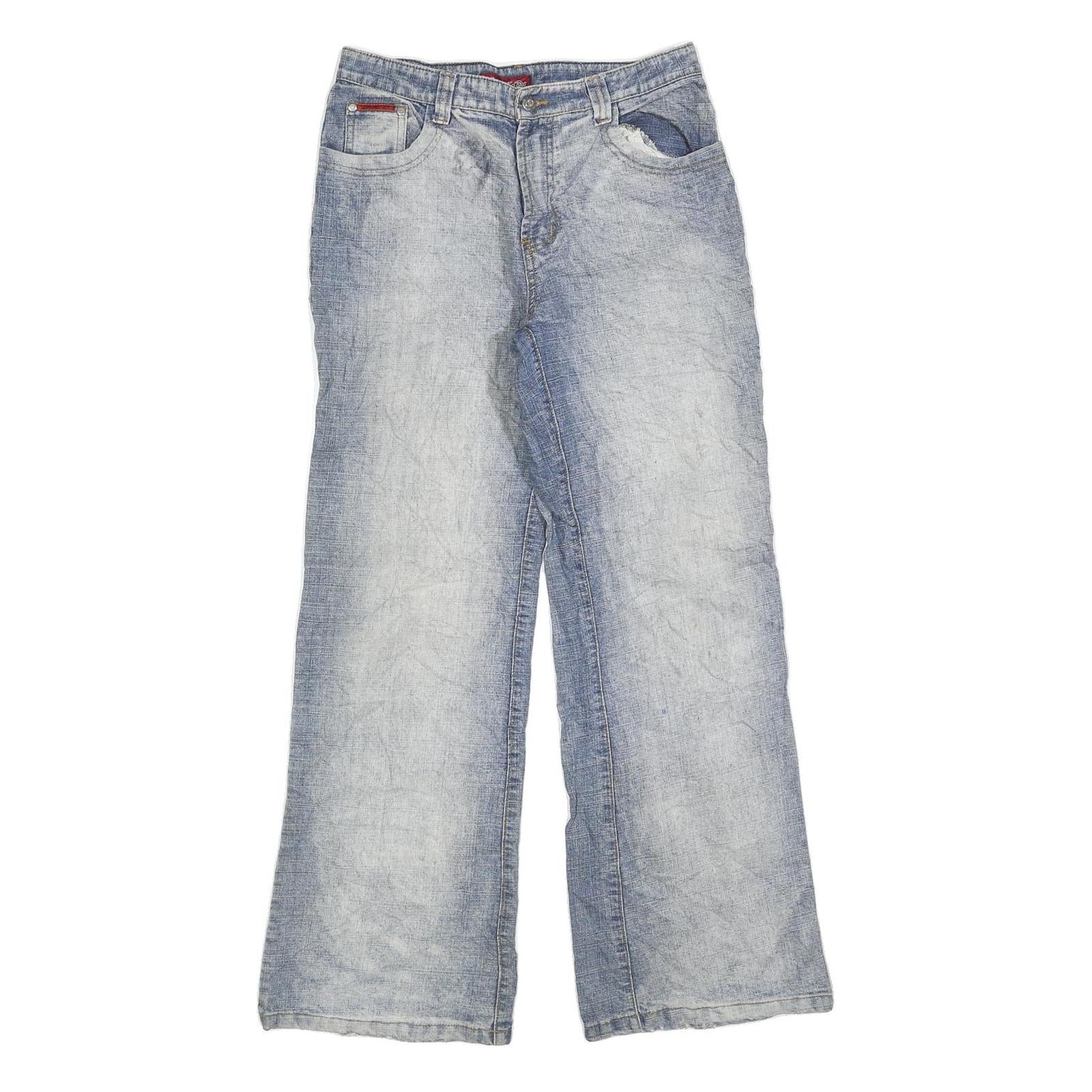 SIKE DA Mens Relaxed Blue Denim Light Jeans W28 L30 Sporty Zip Closure Refurbished - N/A refurbished available on Cerqular