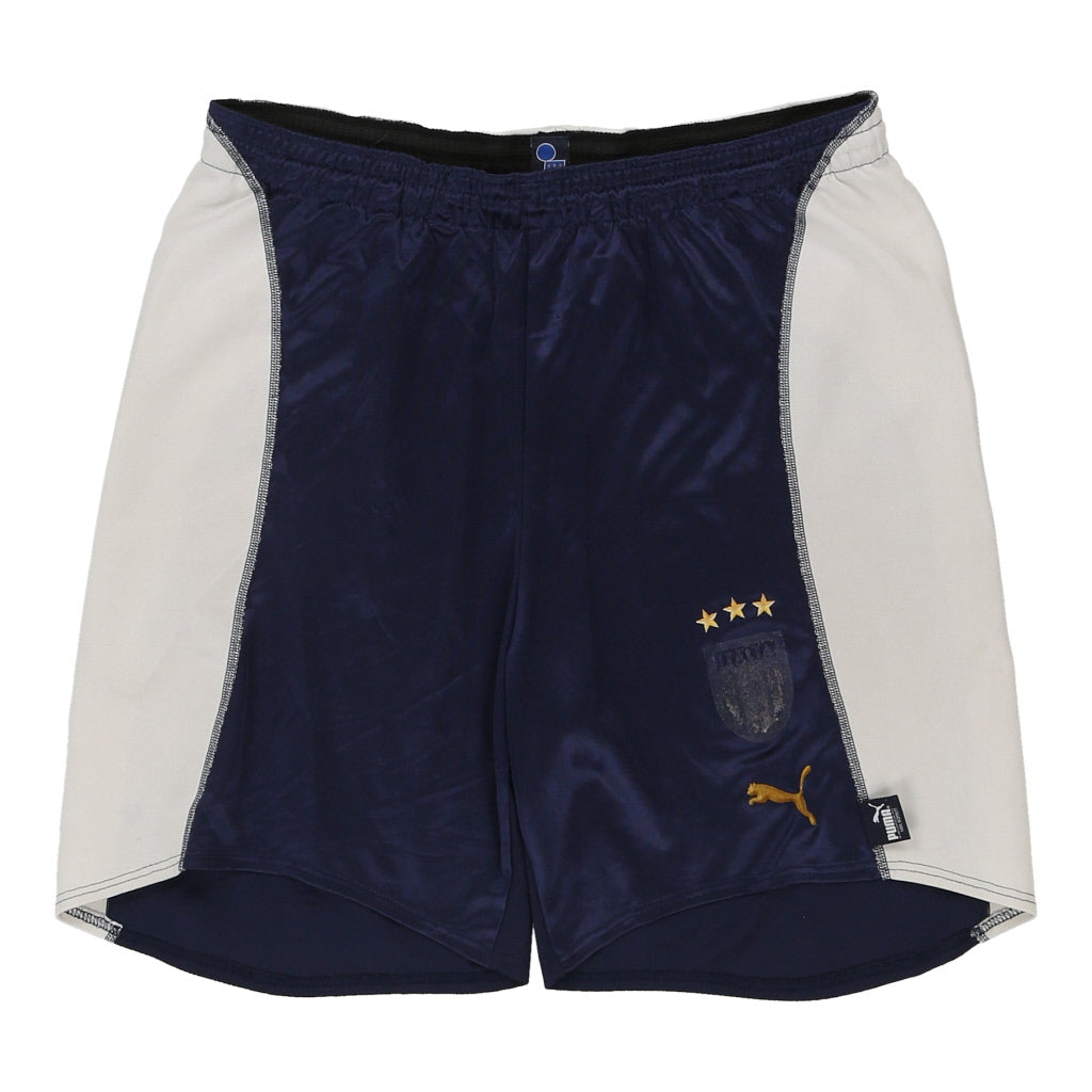 Buy Italy Puma Football Sport Shorts - Large Navy Polyester Refurbished - $16.87 Italy Puma Football Sport Shorts - Large Navy Polyester Refurbished - Thrifted (note: this is a term often used to describe second- refurbished available on Cerqular