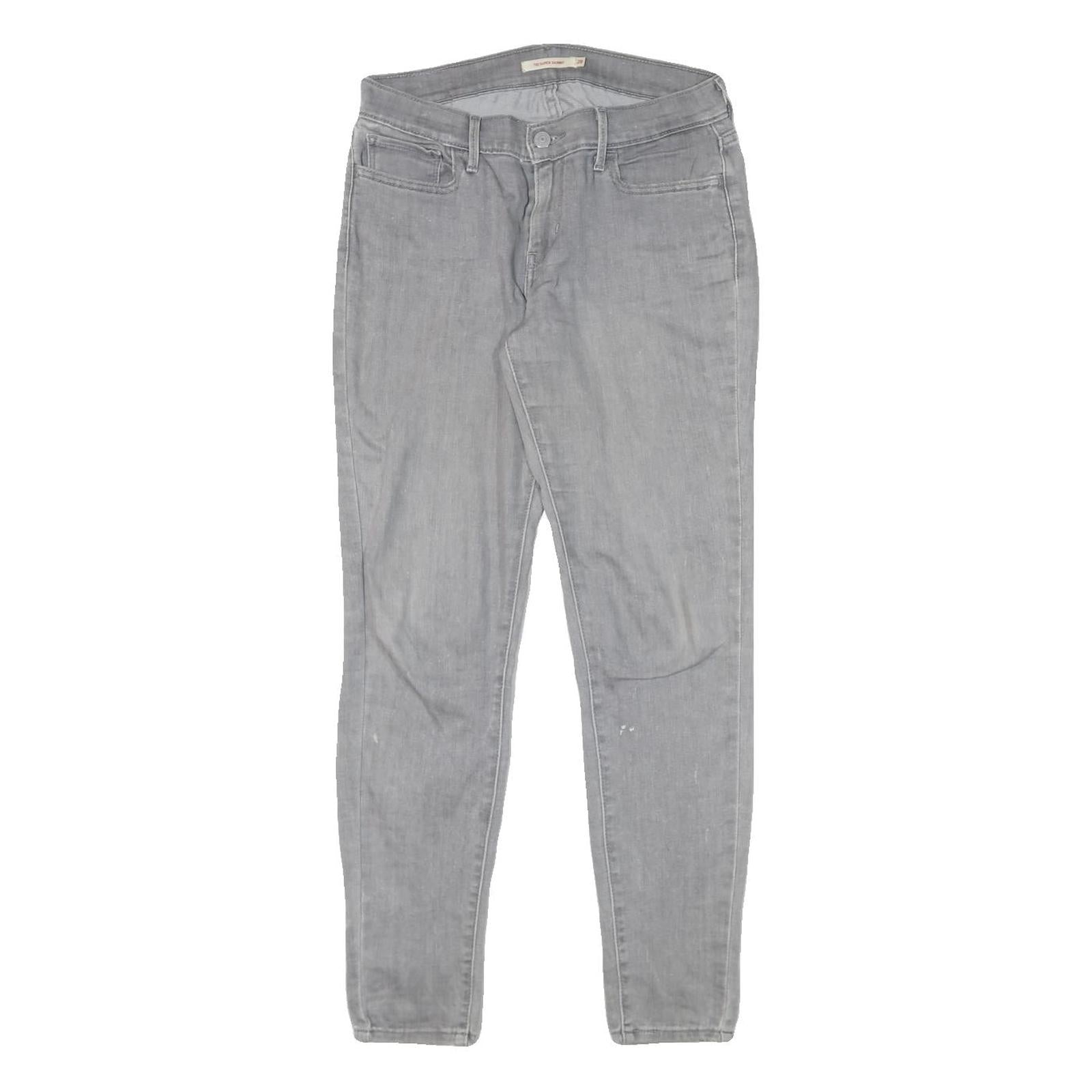 LEVI'S 710 Womens Jeans Grey Slim Skinny Denim W28 L28 Cotton Blend Zip Refurbished - N/A refurbished available on Cerqular