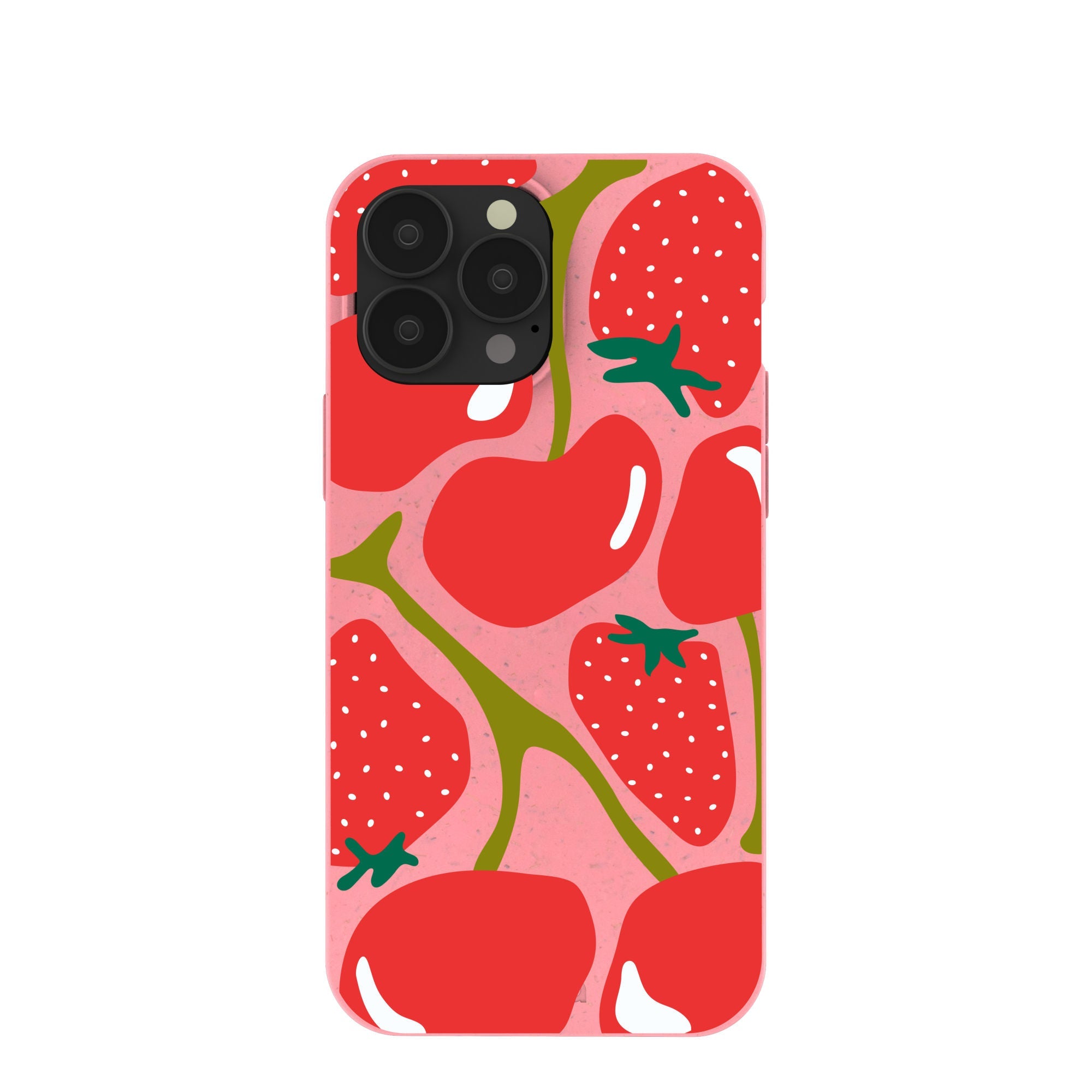 Bubblegum Pink Cherry Berry iPhone 13 Pro Max Case Refurbished - Pela Case refurbished available on Cerqular