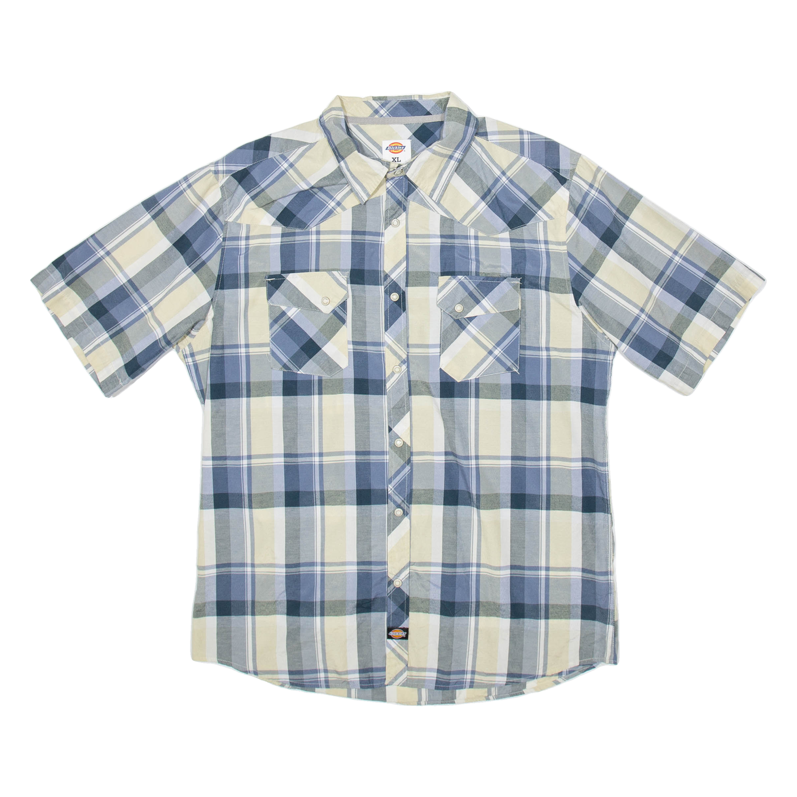 DICKIES Mens Shirt Blue Check XL Refurbished - N/A refurbished available on Cerqular