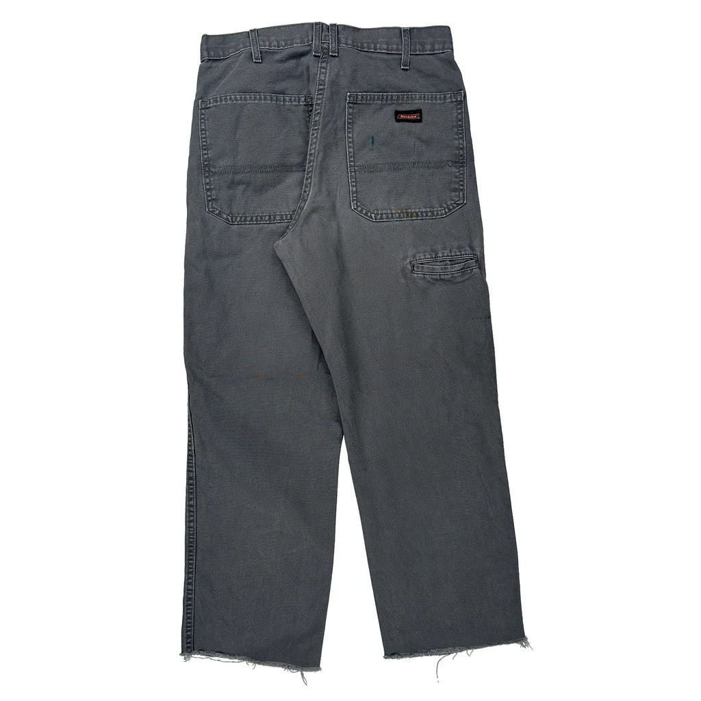 Dickies Cargo Carpenter Trousers - 32W 30L Grey Cotton Refurbished - Thrifted (note: this is a term often used to describe second- refurbished available on Cerqular