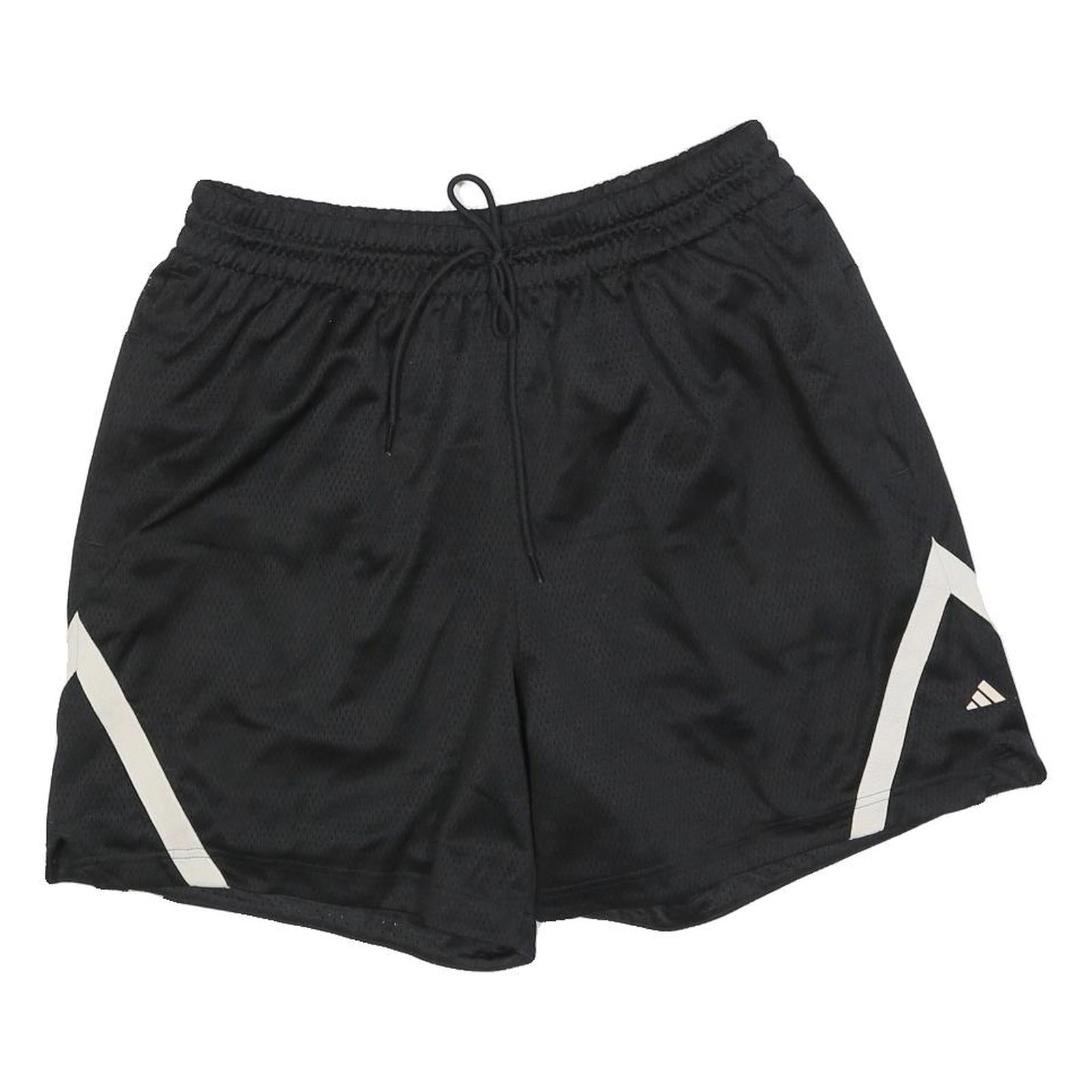 ADIDAS Mens Black Basketball Casual Shorts L W32 Polyester Blend Drawstring Refurbished - N/A refurbished available on Cerqular