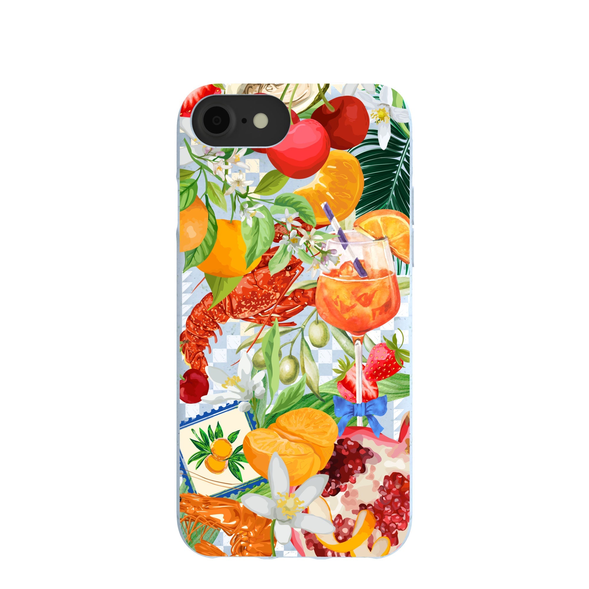 Powder Blue Mediterranean Summers iPhone 6/6s/7/8/SE Case Refurbished - Pela Case refurbished available on Cerqular
